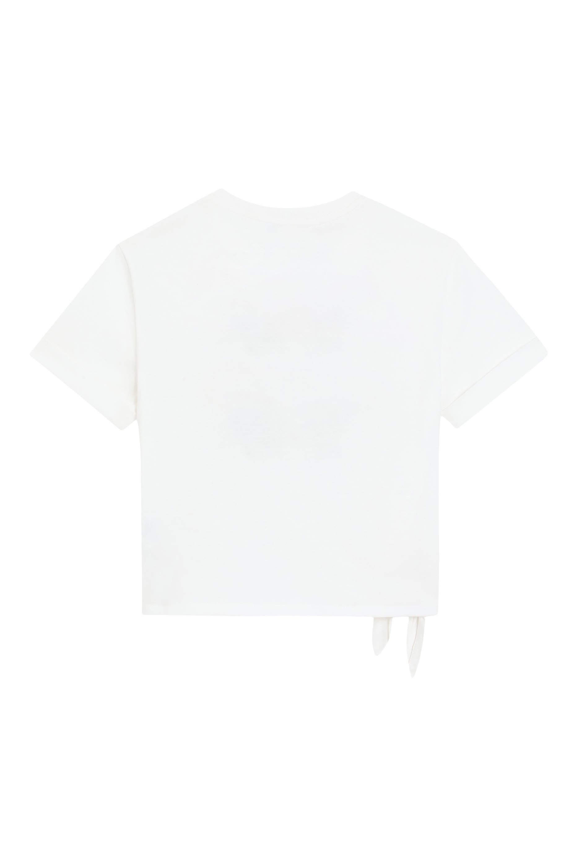 تيشيرت بطبعات زهور وشعار حرفي الماركة جرسيه للأطفال