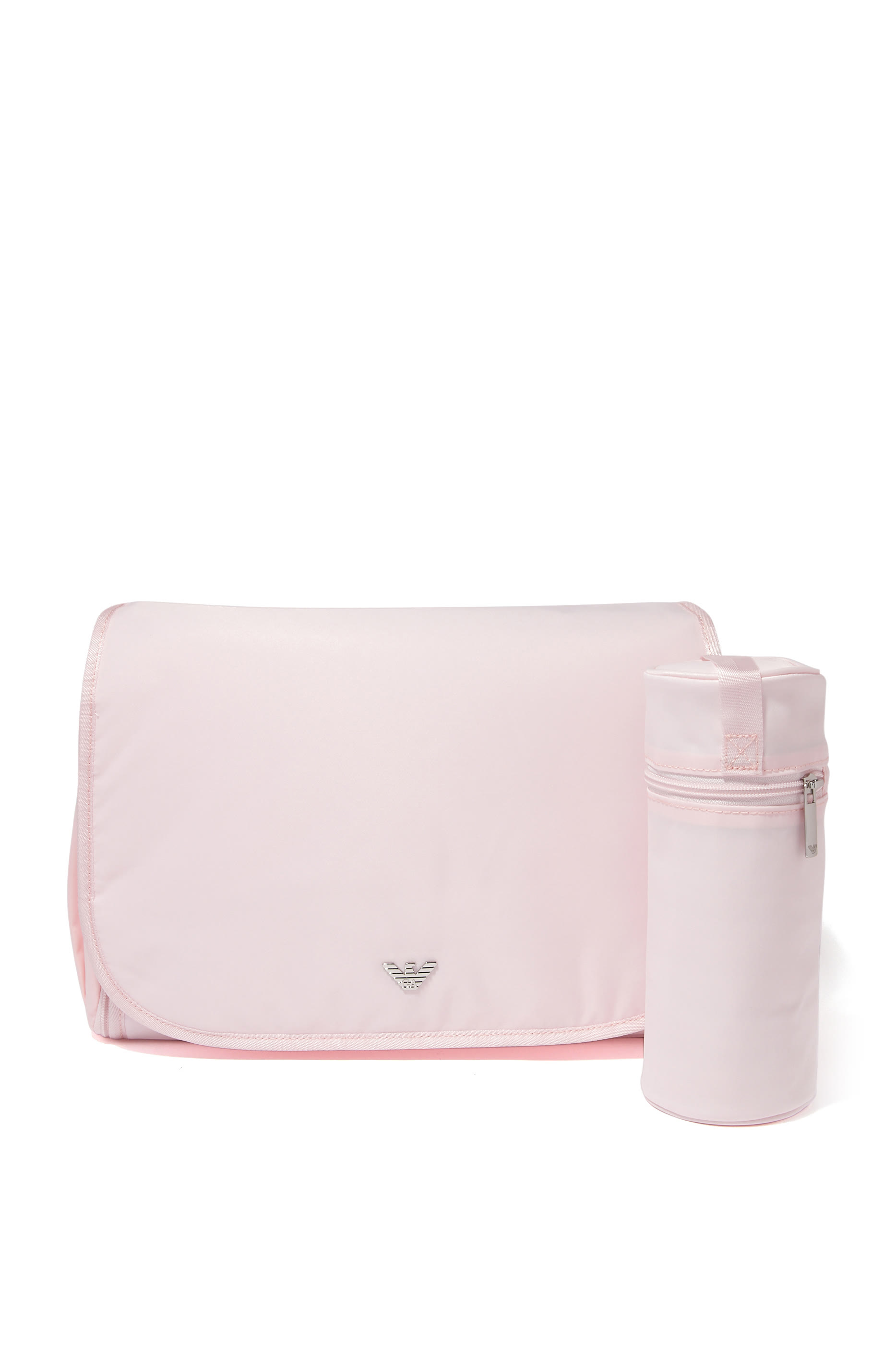 حقيبة تغيير الحفاضات نايلون بشعار الماركة