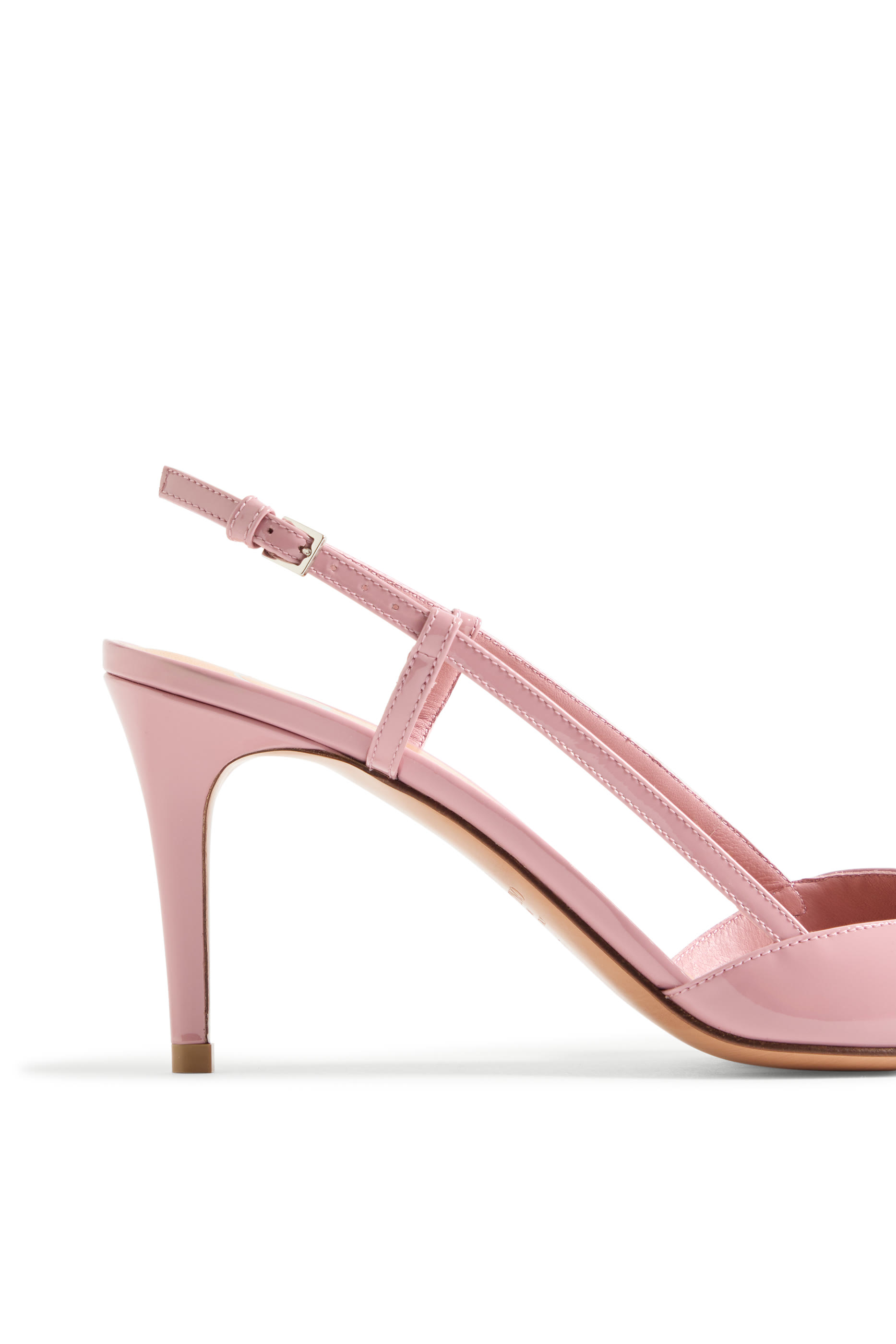 حذاء كلاسيكي 80 بسير خلفي وشعار الماركة جلد لامع