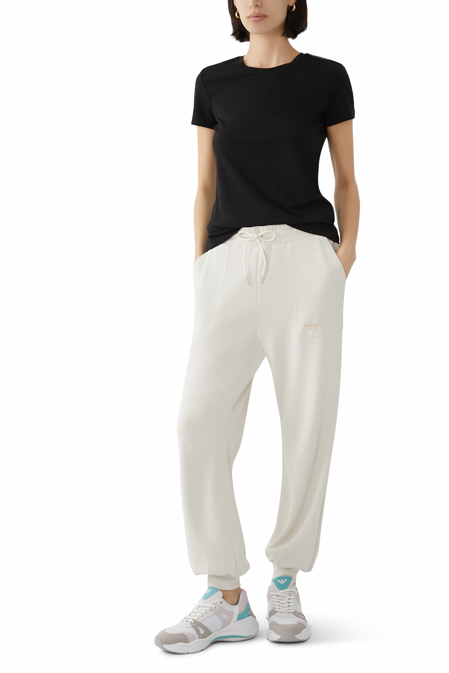 تيشيرت بشعار الماركة قطن جرسيه مطاطي