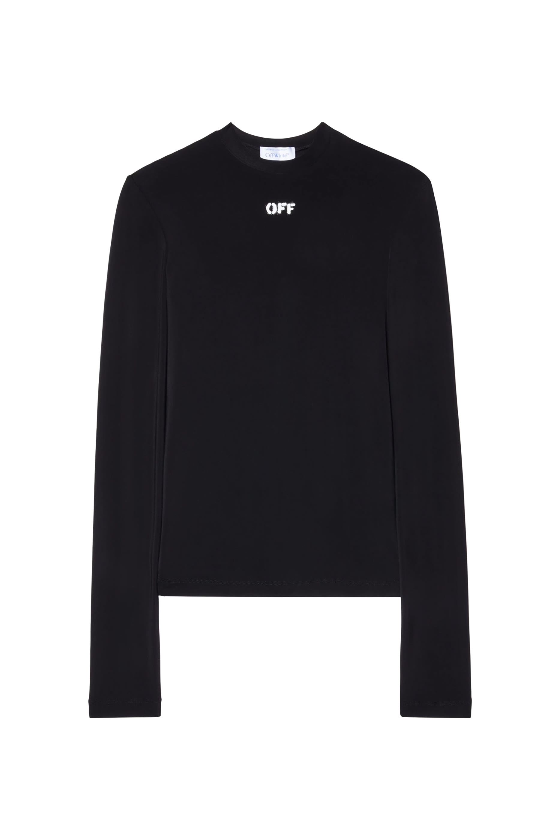 بلوزة بتصميم سيك سكين وأكمام طويلة مزينة بشعار الماركة