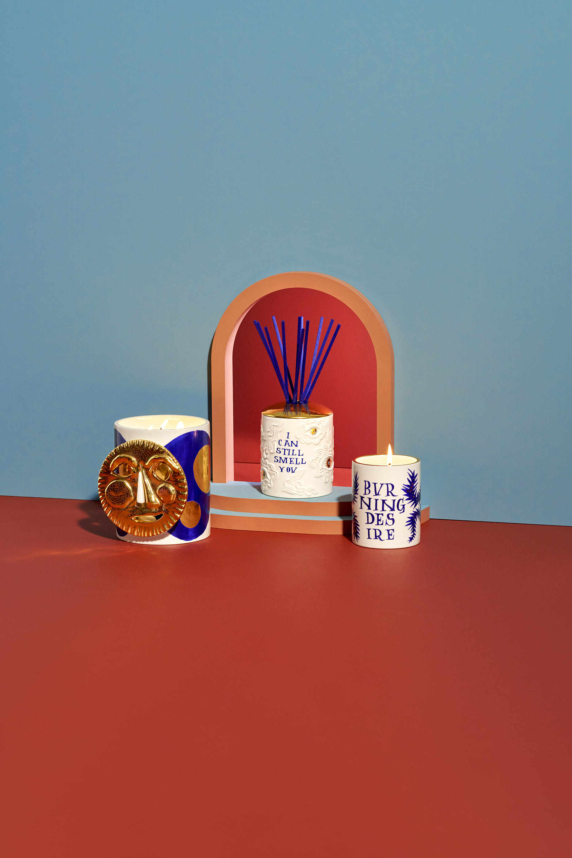 شمعة فيتي فيرت روان هوفمان بنقشة بيرنينج ديزاير