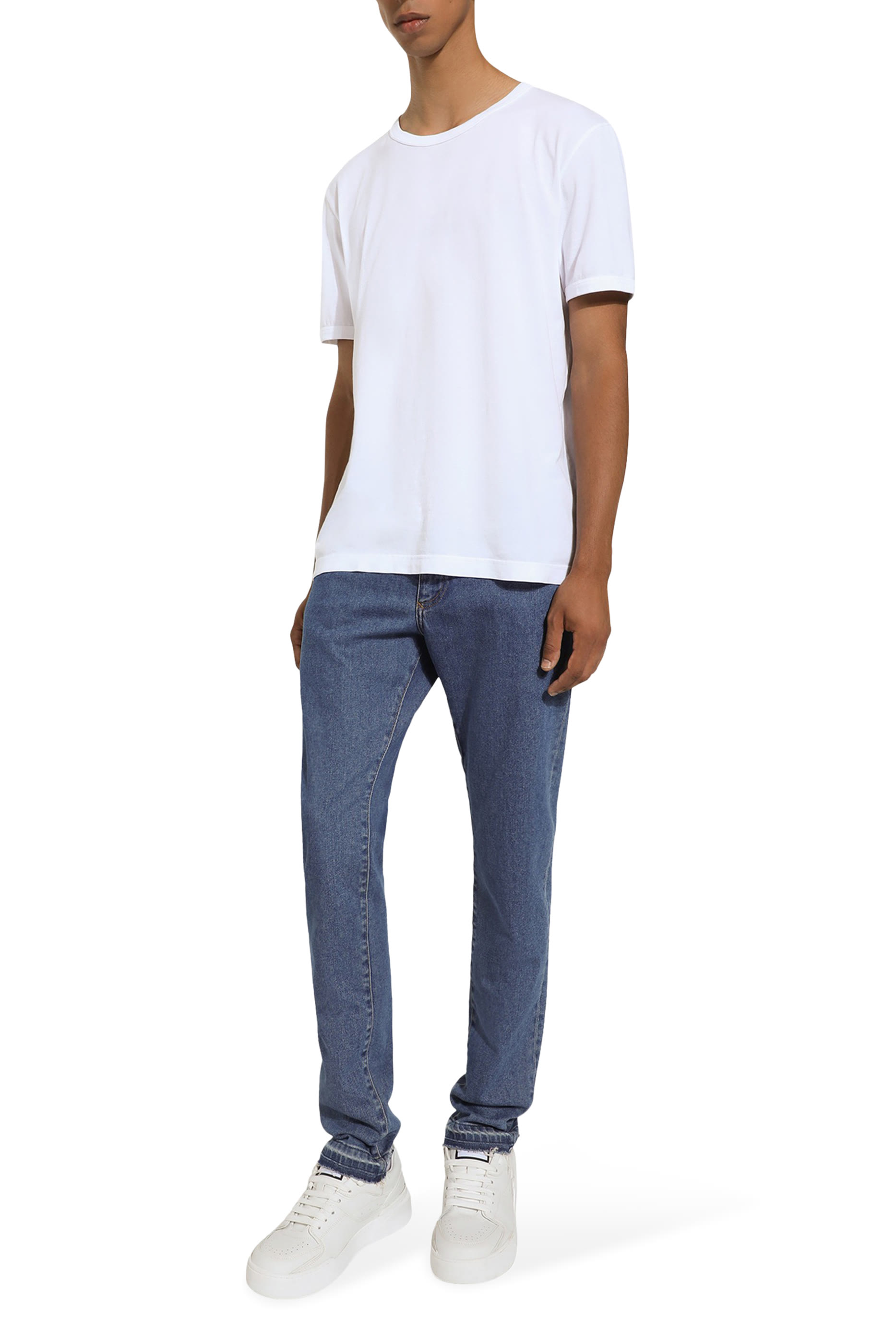 بنطال جينز بقصة ضيقة قطن مطاطي