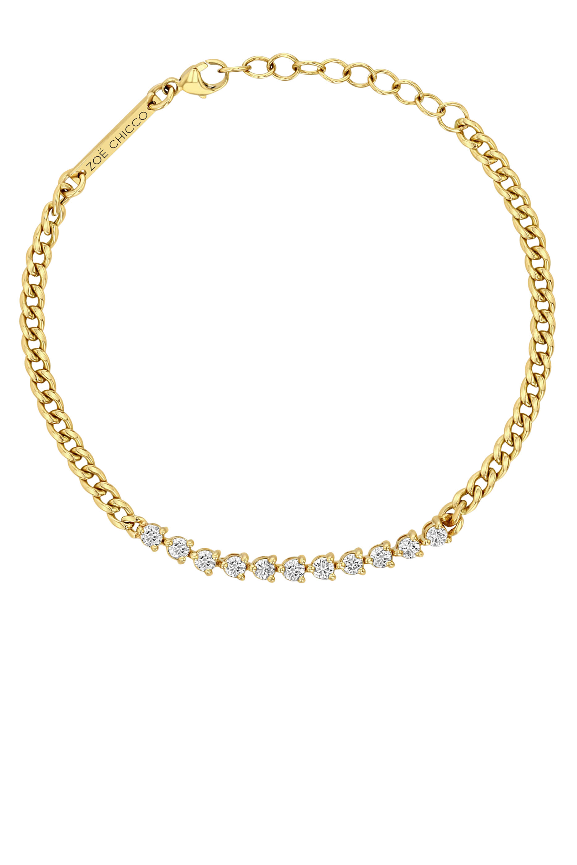 سوار صغير بتصميم سلسلة كيرب، ذهب أصفر عيار 14