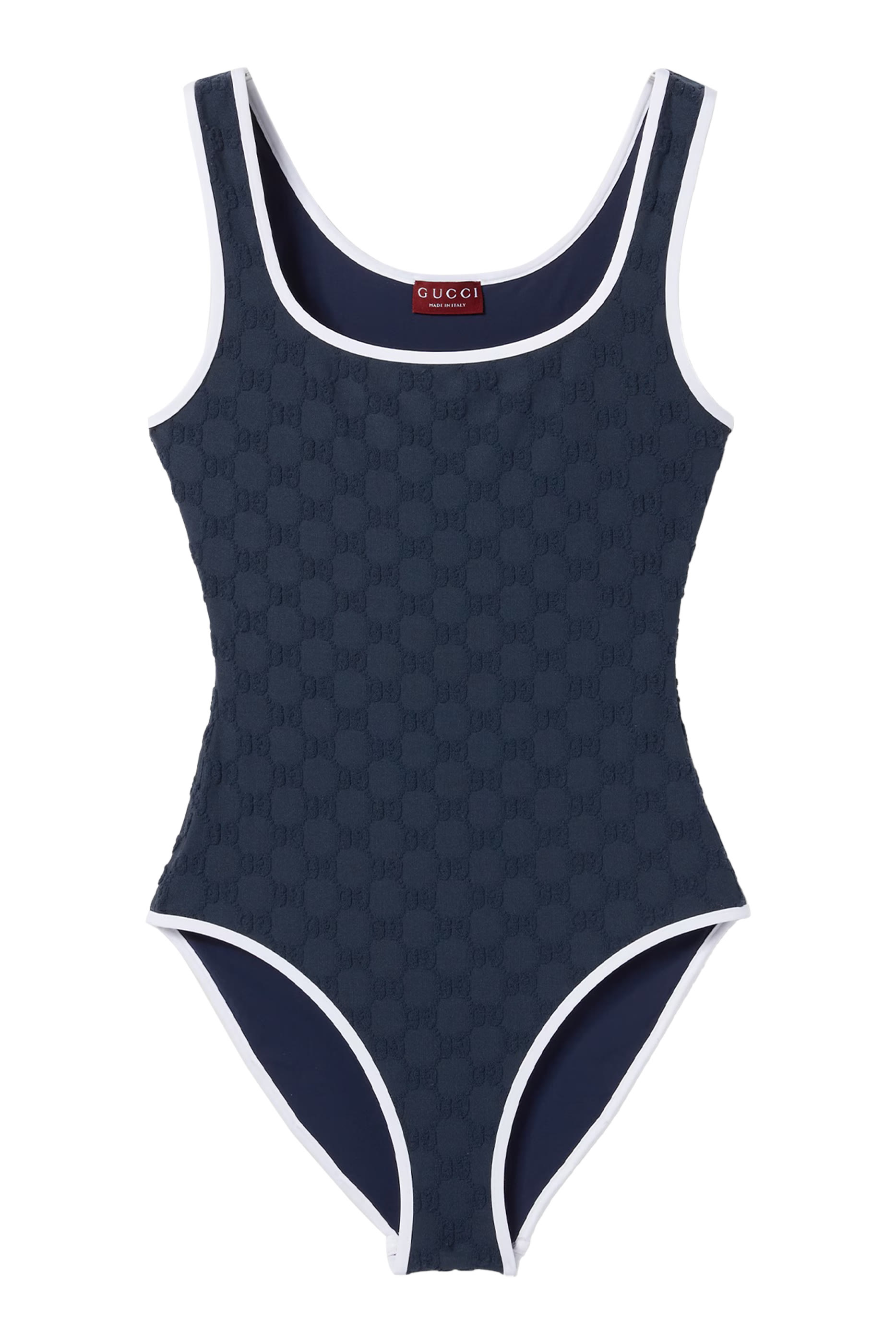 بدلة سباحة بنقشة حرفي شعار الماركة قماش تيري