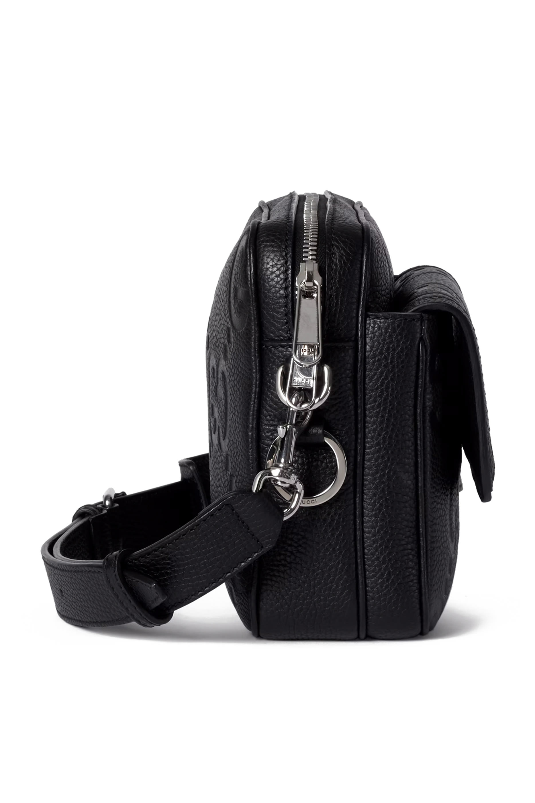 حقيبة كروس صغيرة بنقشة حرفي شعار الماركة بحجم كبير