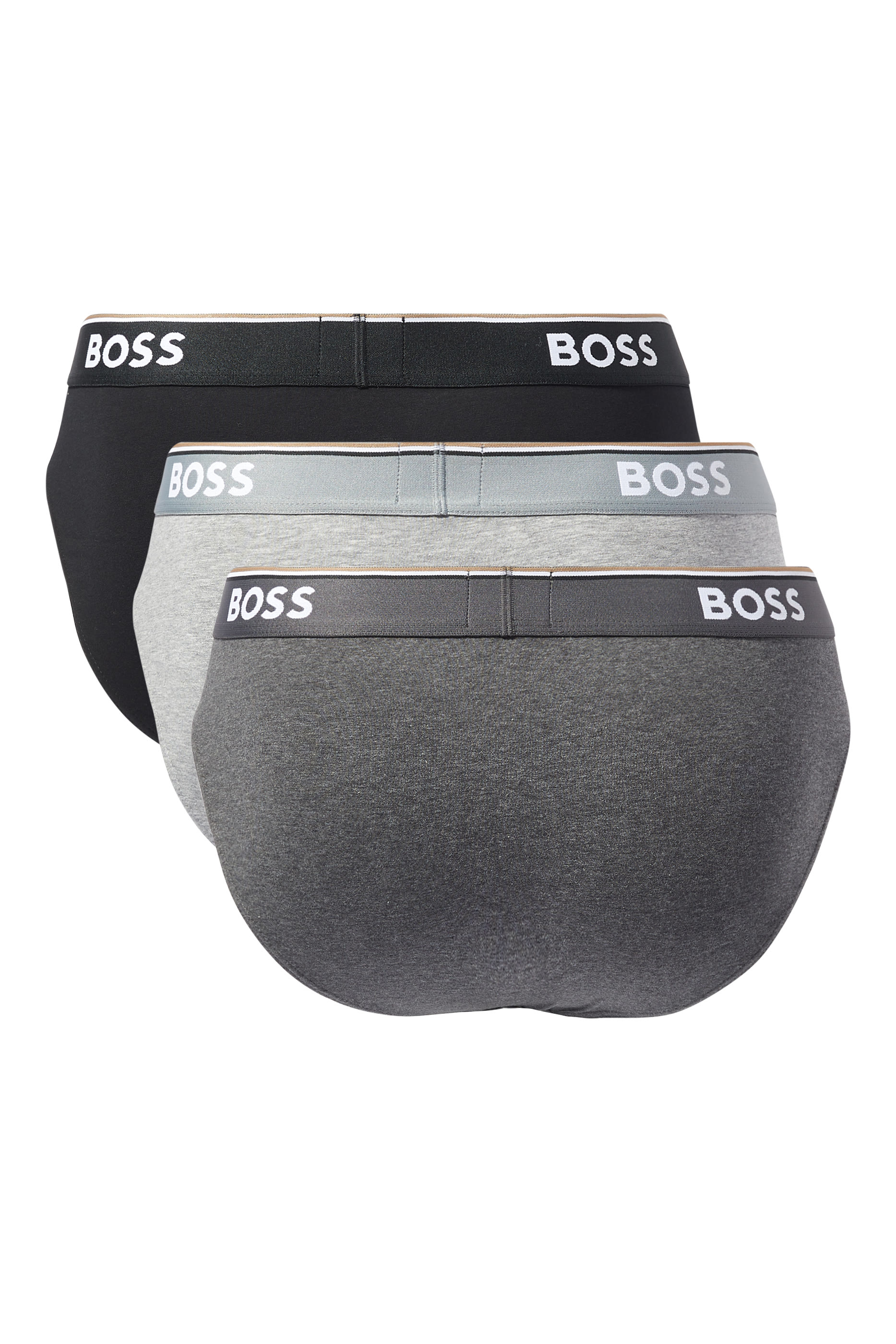 طقم سروال داخلي بشعار الماركة قطن، 3 قطع