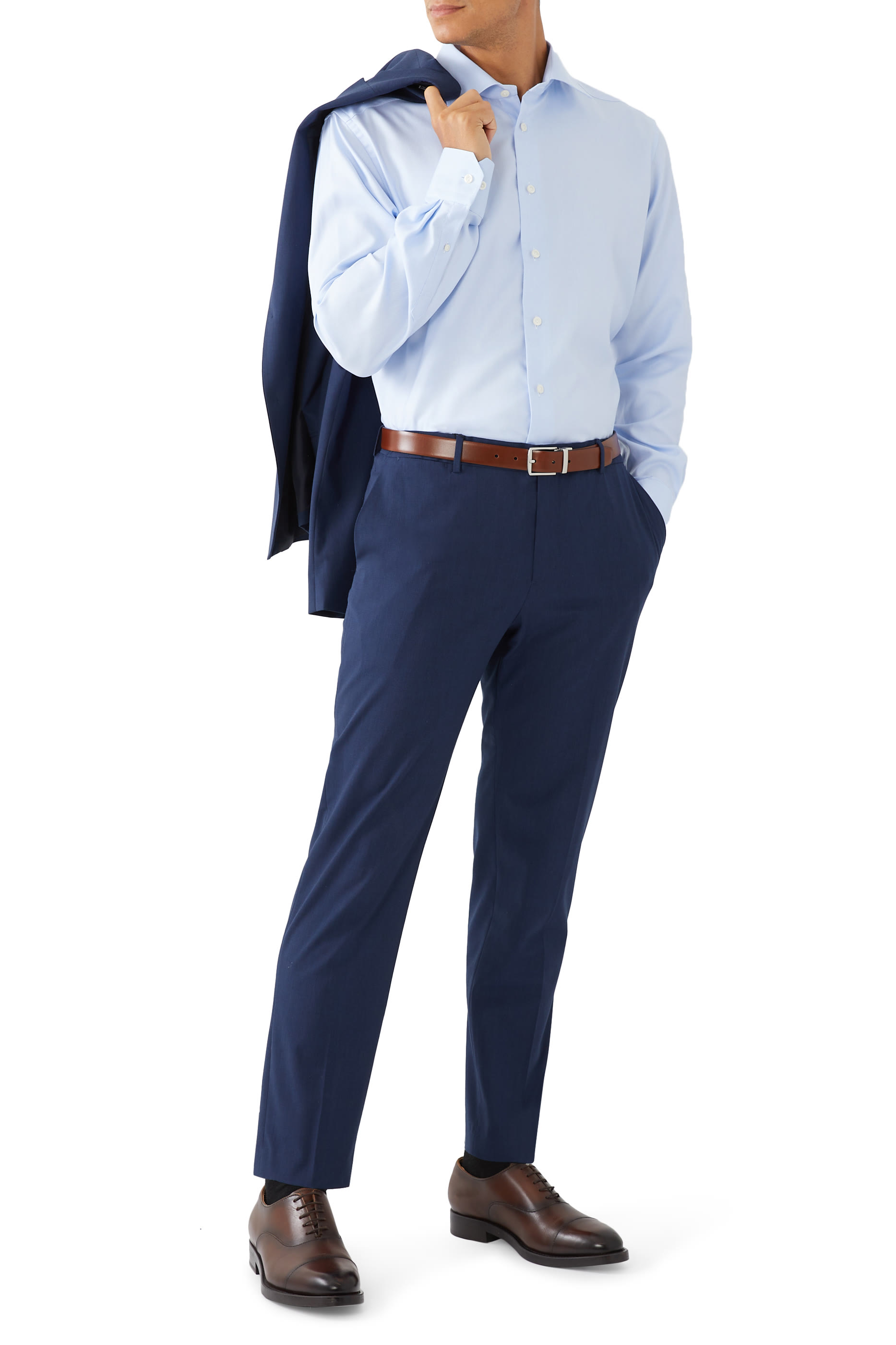 قميص سادة تويل بارز الملمس