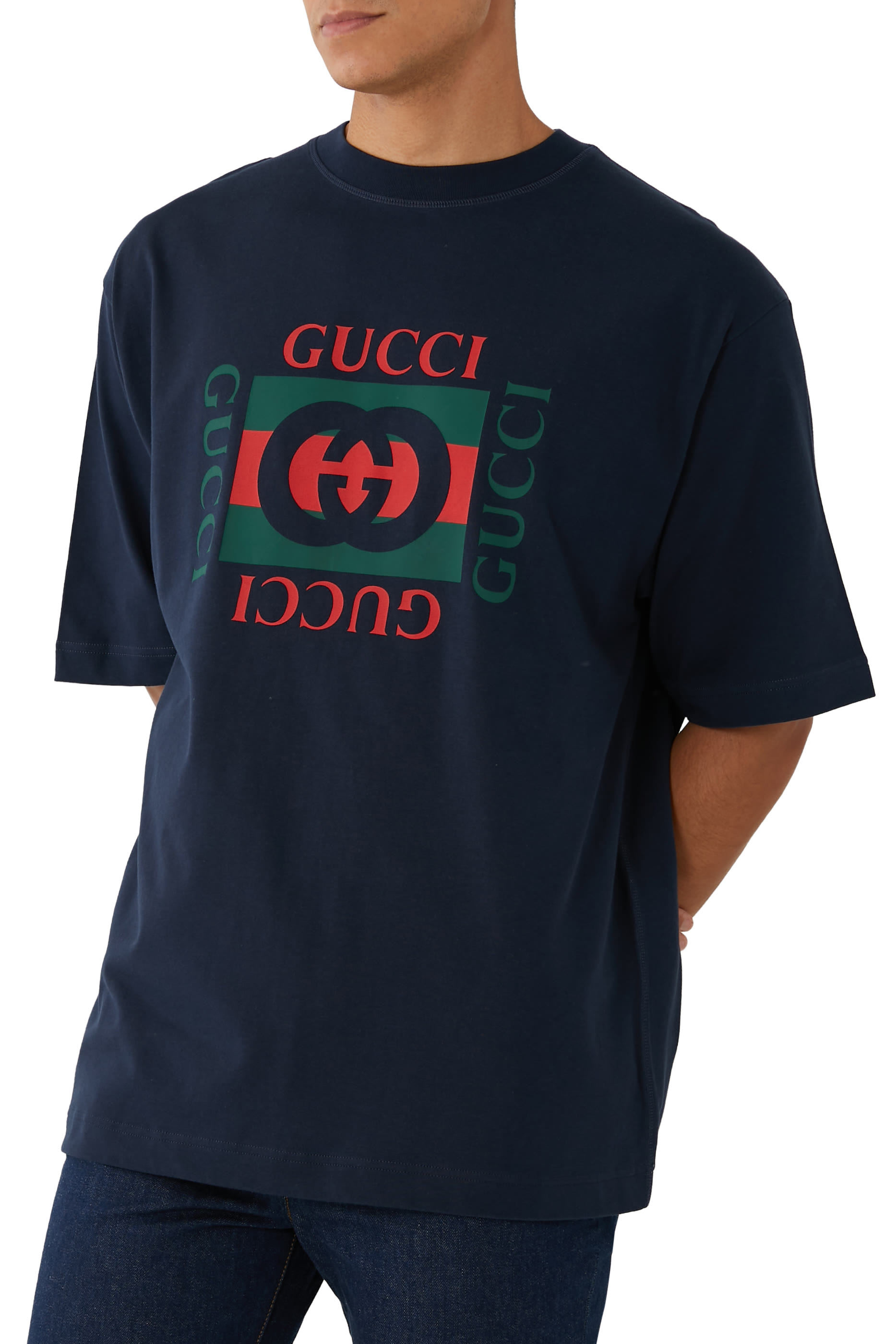 تيشيرت بطبعة شعار الماركة قطن جيرسيه