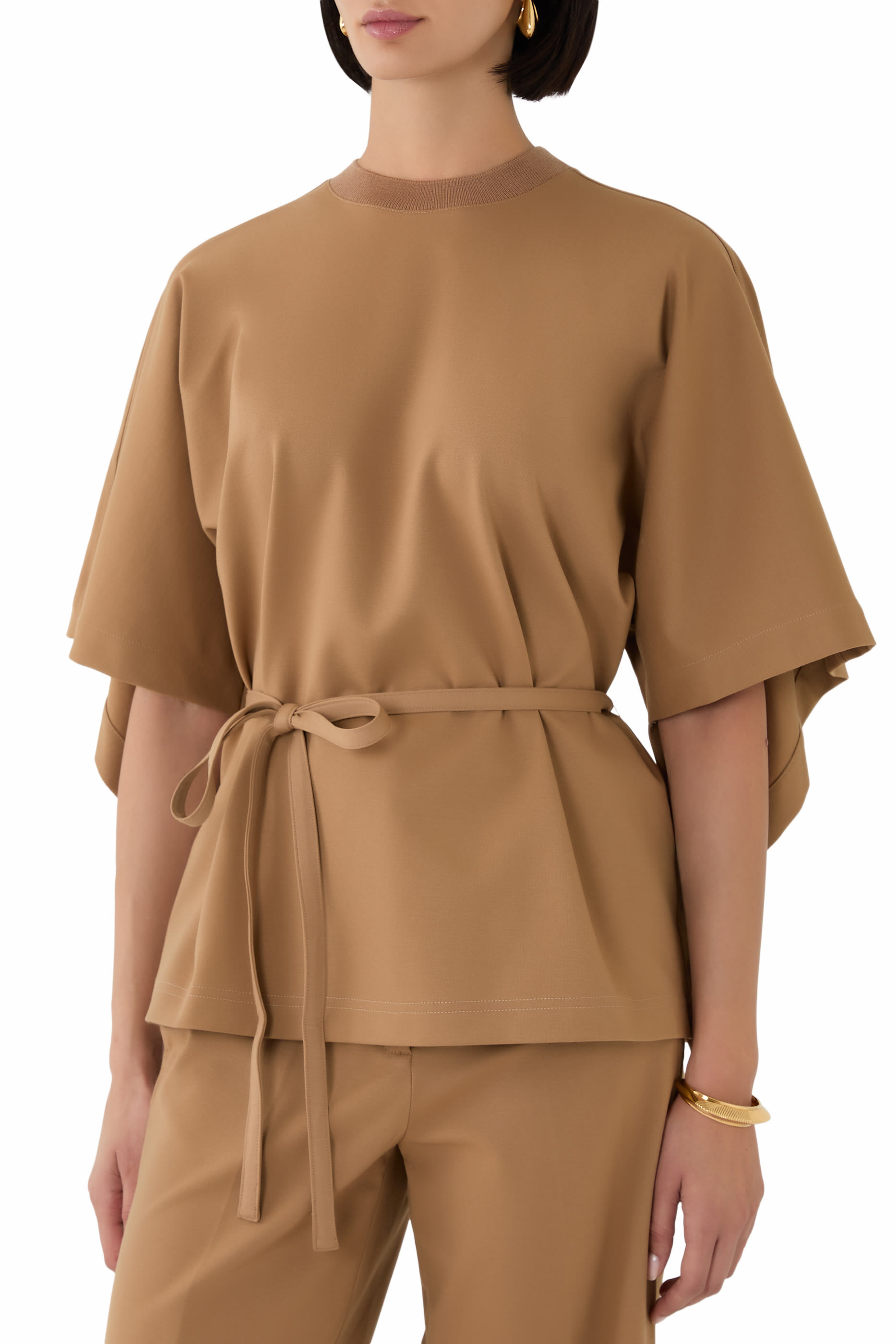 بلوزة كيمونو بحزام