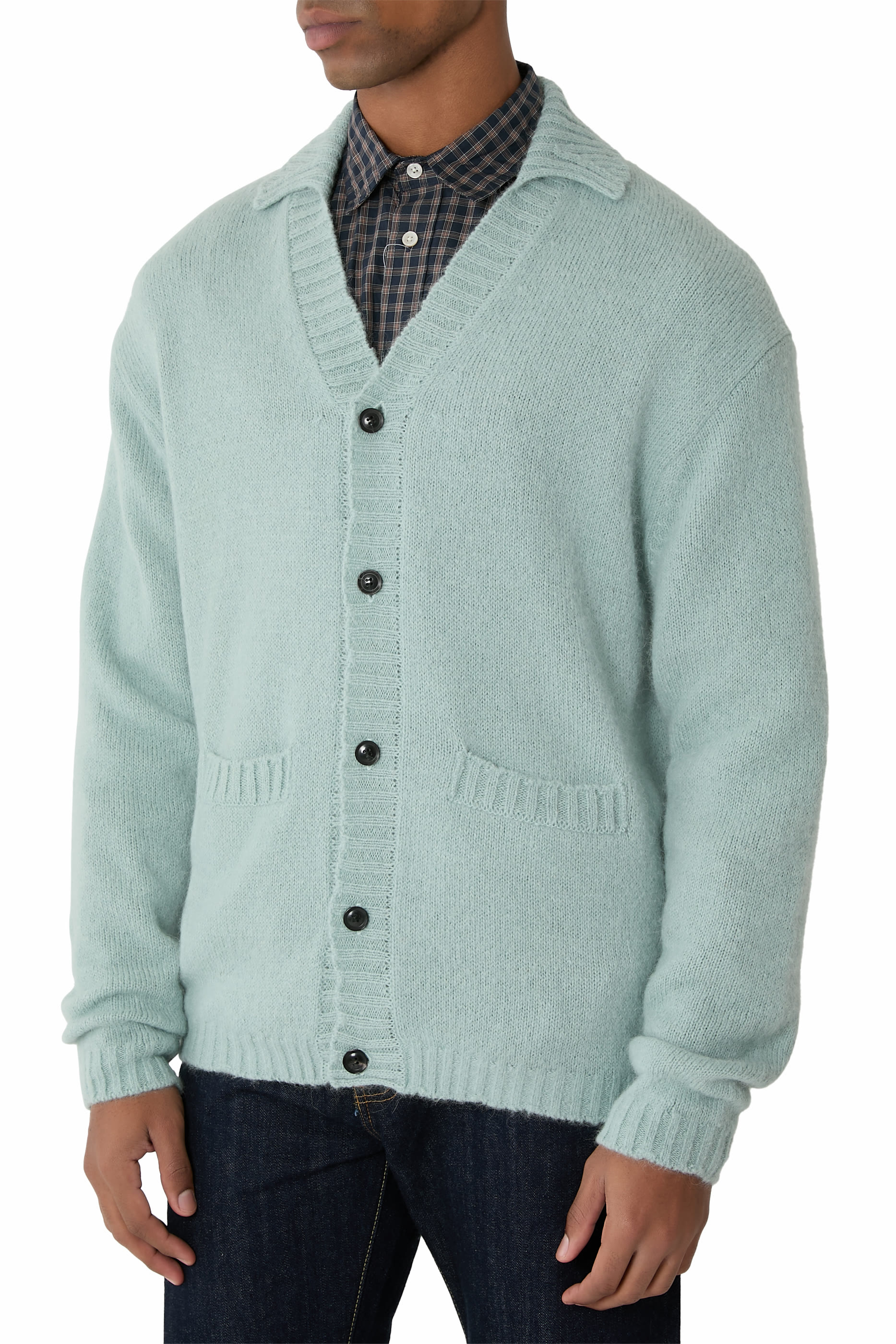 كارديجان بنمط قميص بأزرار