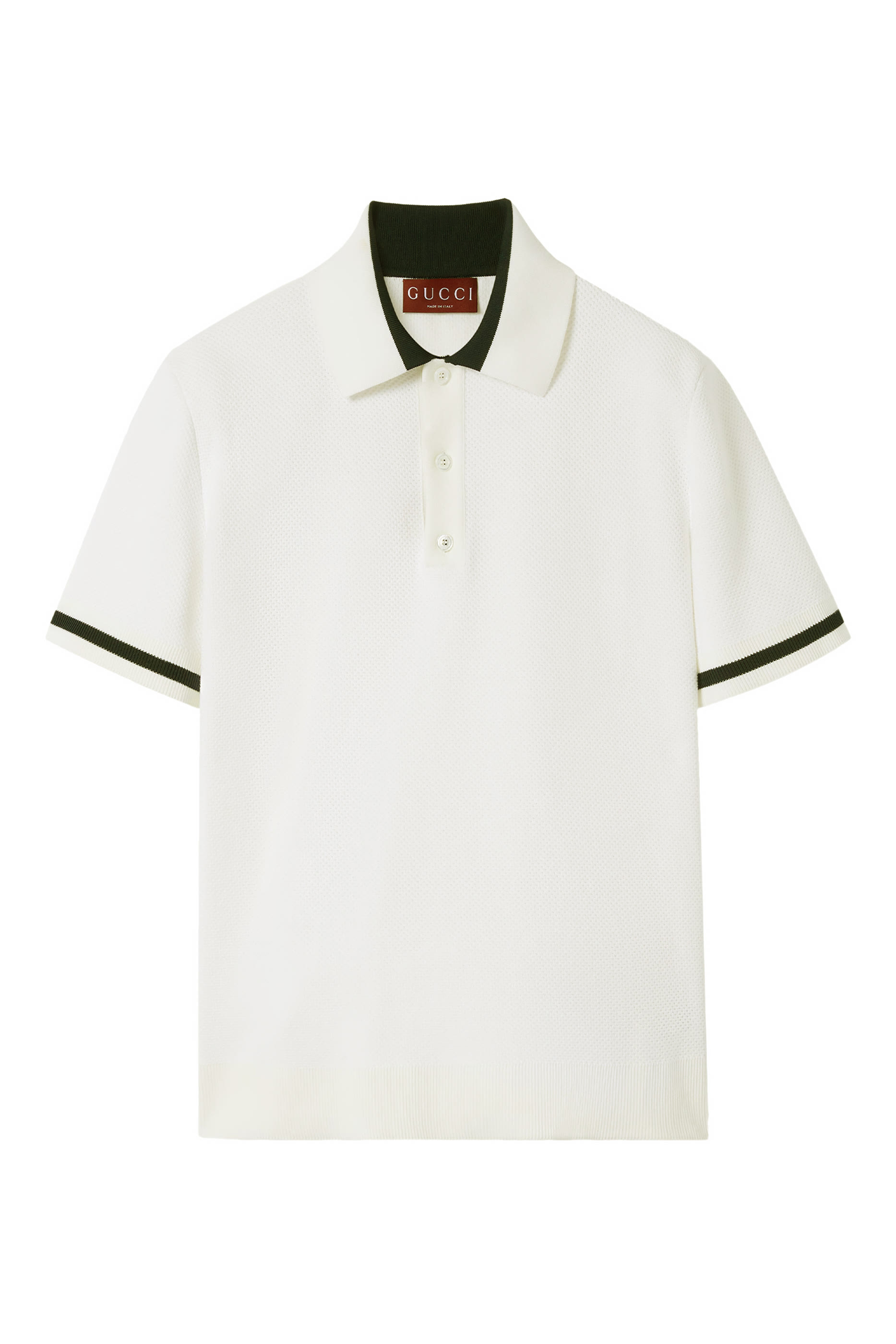 قميص بولو بشعار الماركة قطن بارز الملمس