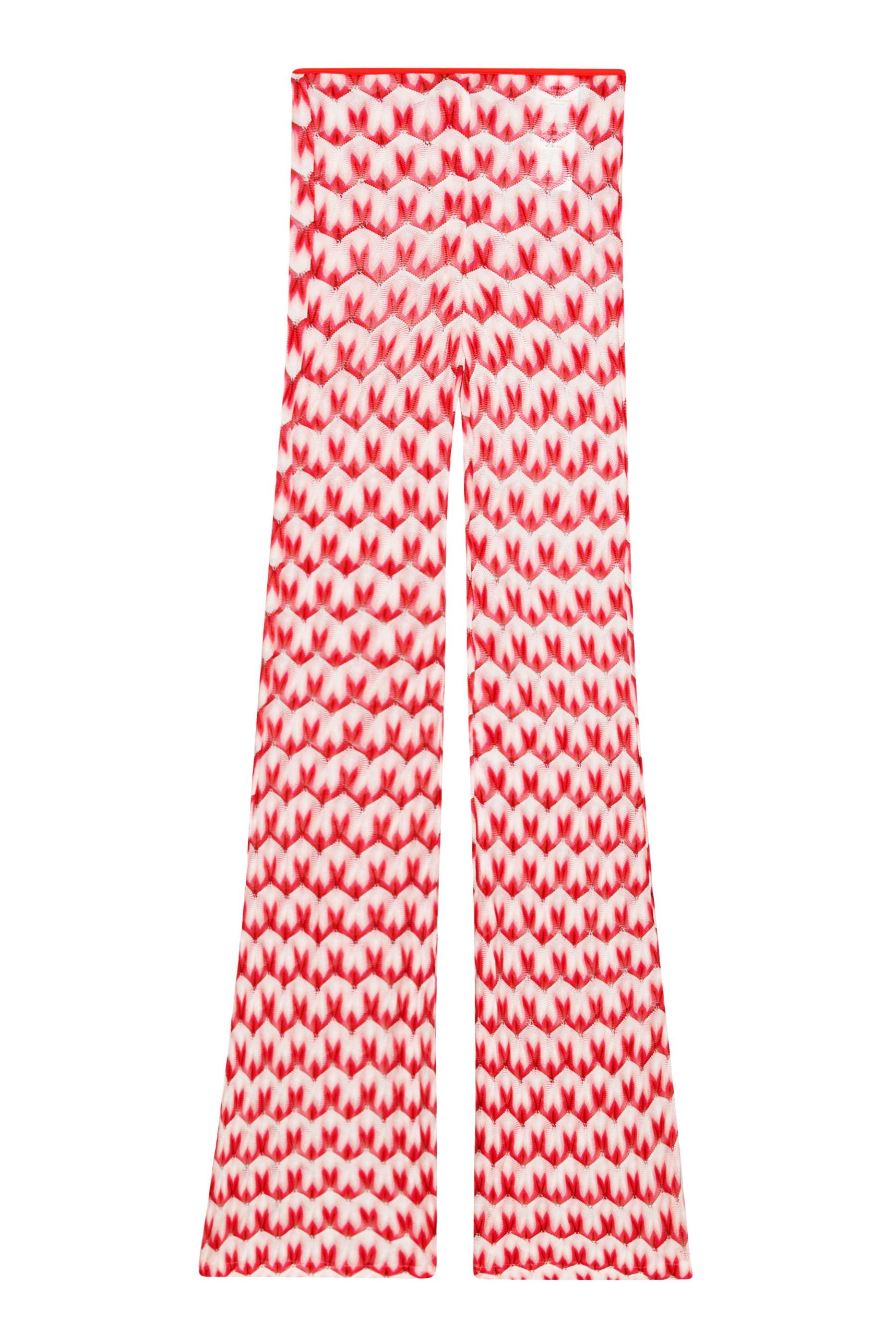 بنطال بحواف واسعة ونقشة زهور فيسكوز