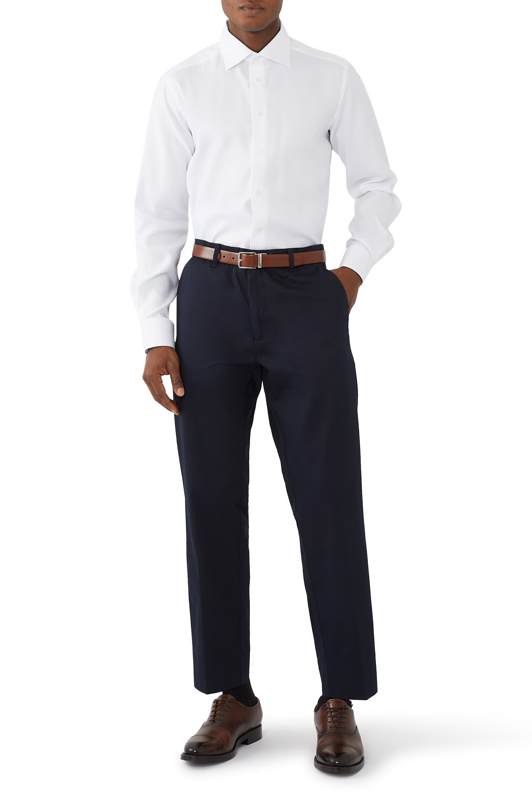 قميص سادة تويل بارز الملمس