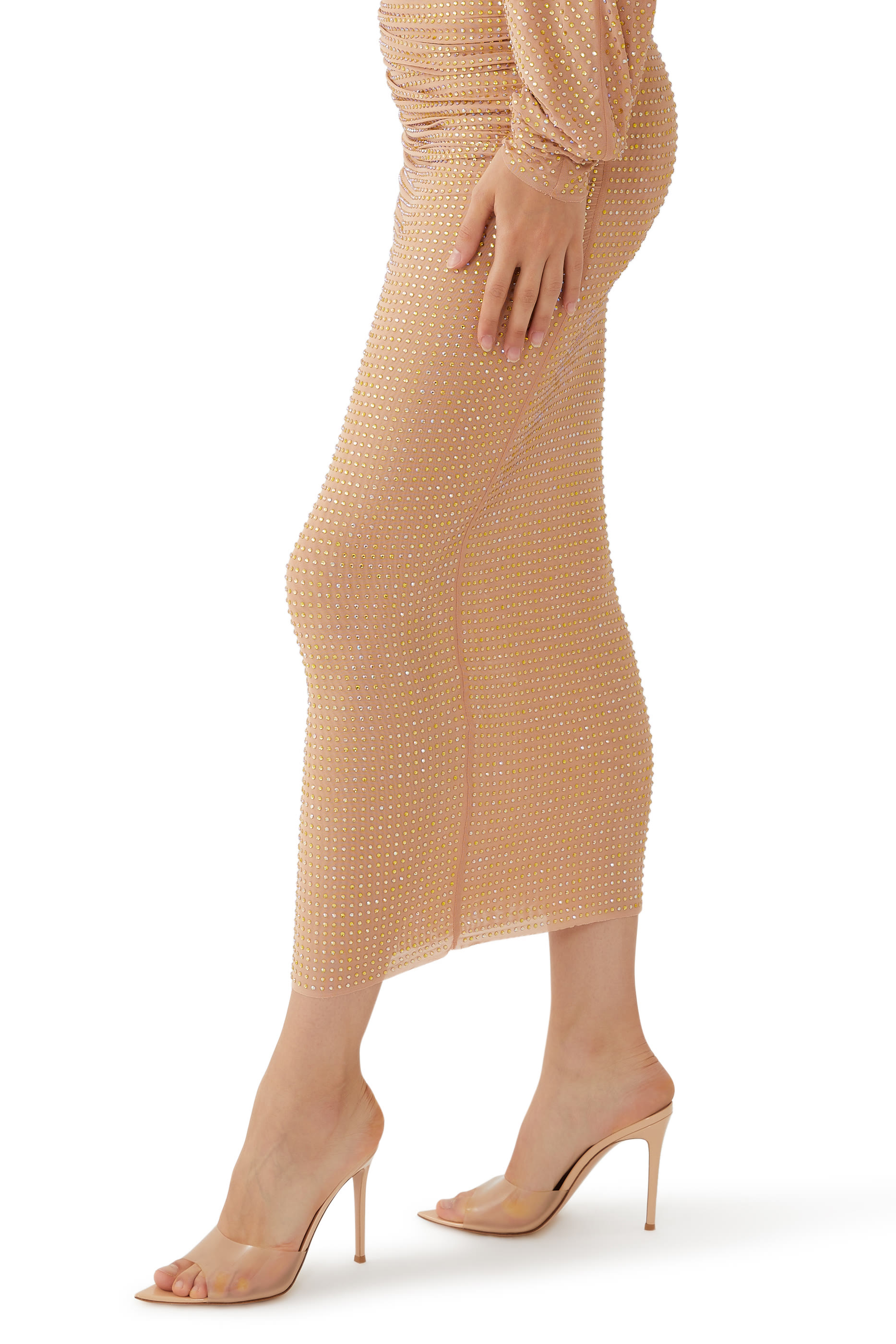 حذاء ايلي 105 مفتوح من الخلف بأجزاء شفافة