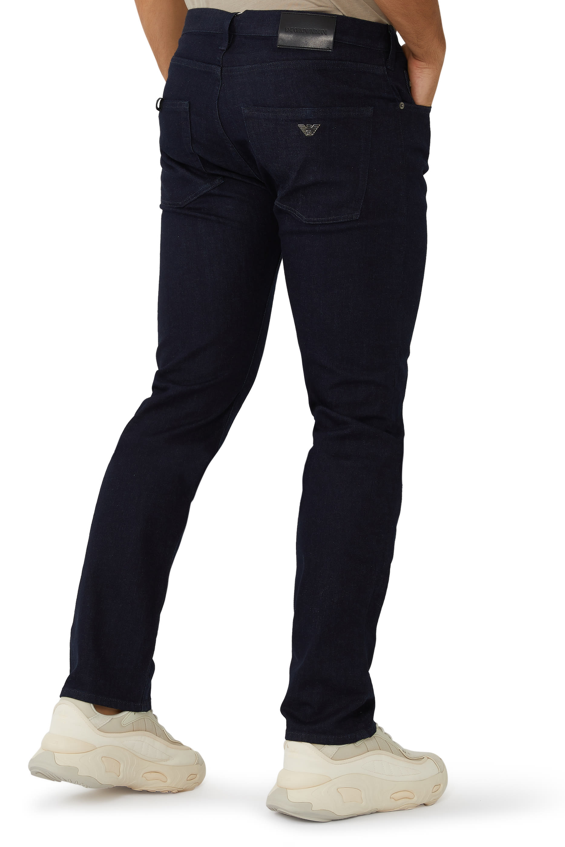 بنطال جينز بقصة ساق مستقيمة قطن دنيم