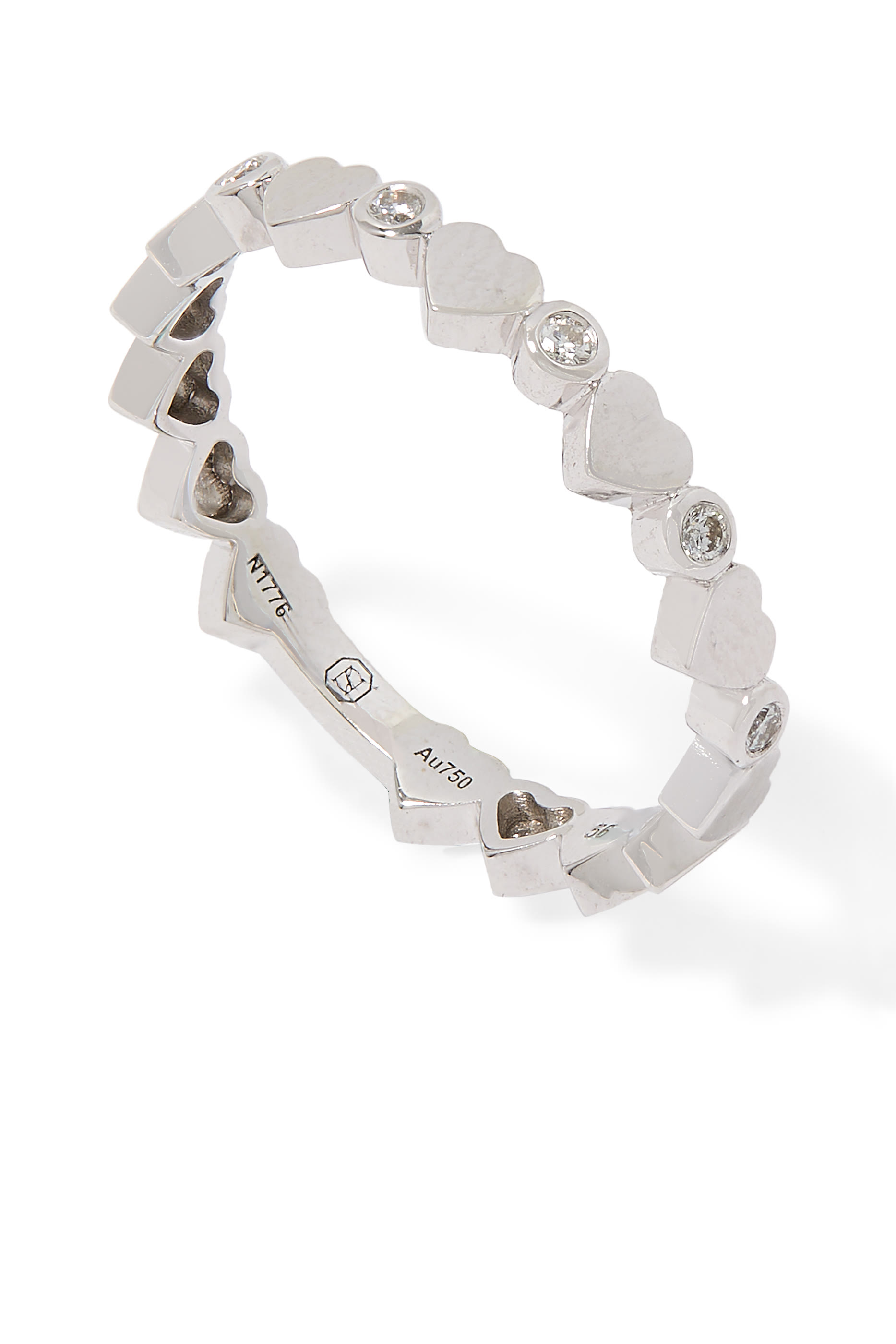 خاتم لوف ان طوكيو مرصع بالماس، ذهب أبيض عيار 18