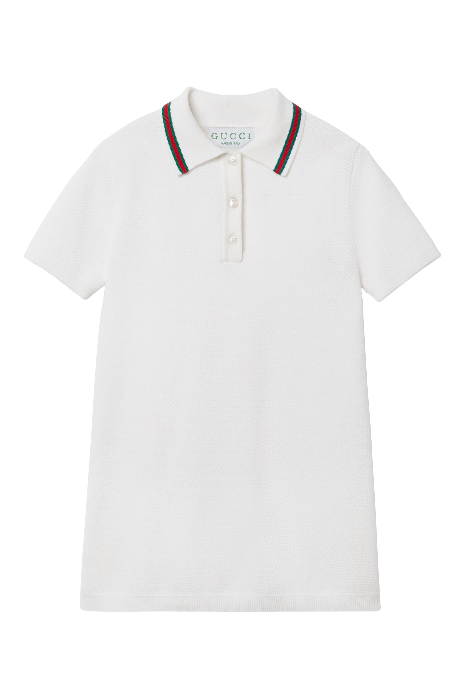 فستان بولو قطن بتطريز للأطفال