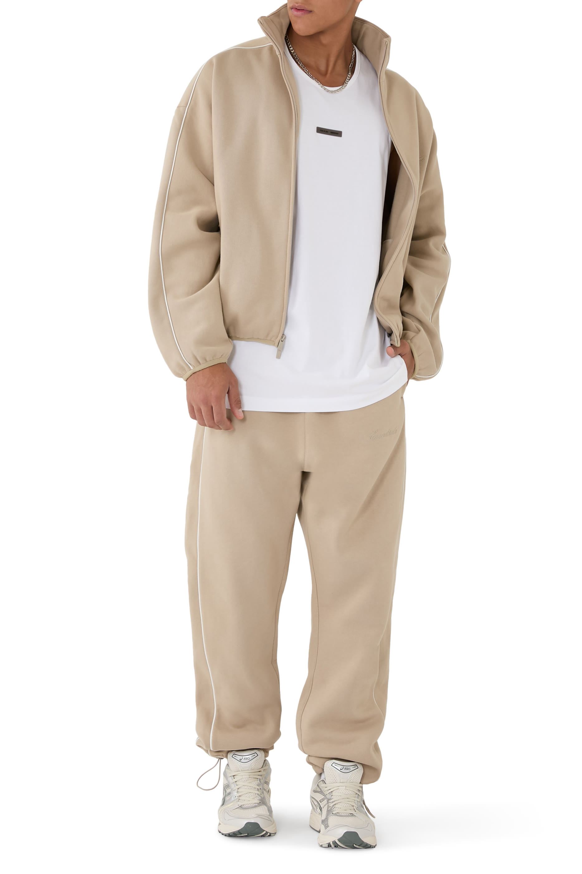 بنطال رياضي بقصة مريحة صوف