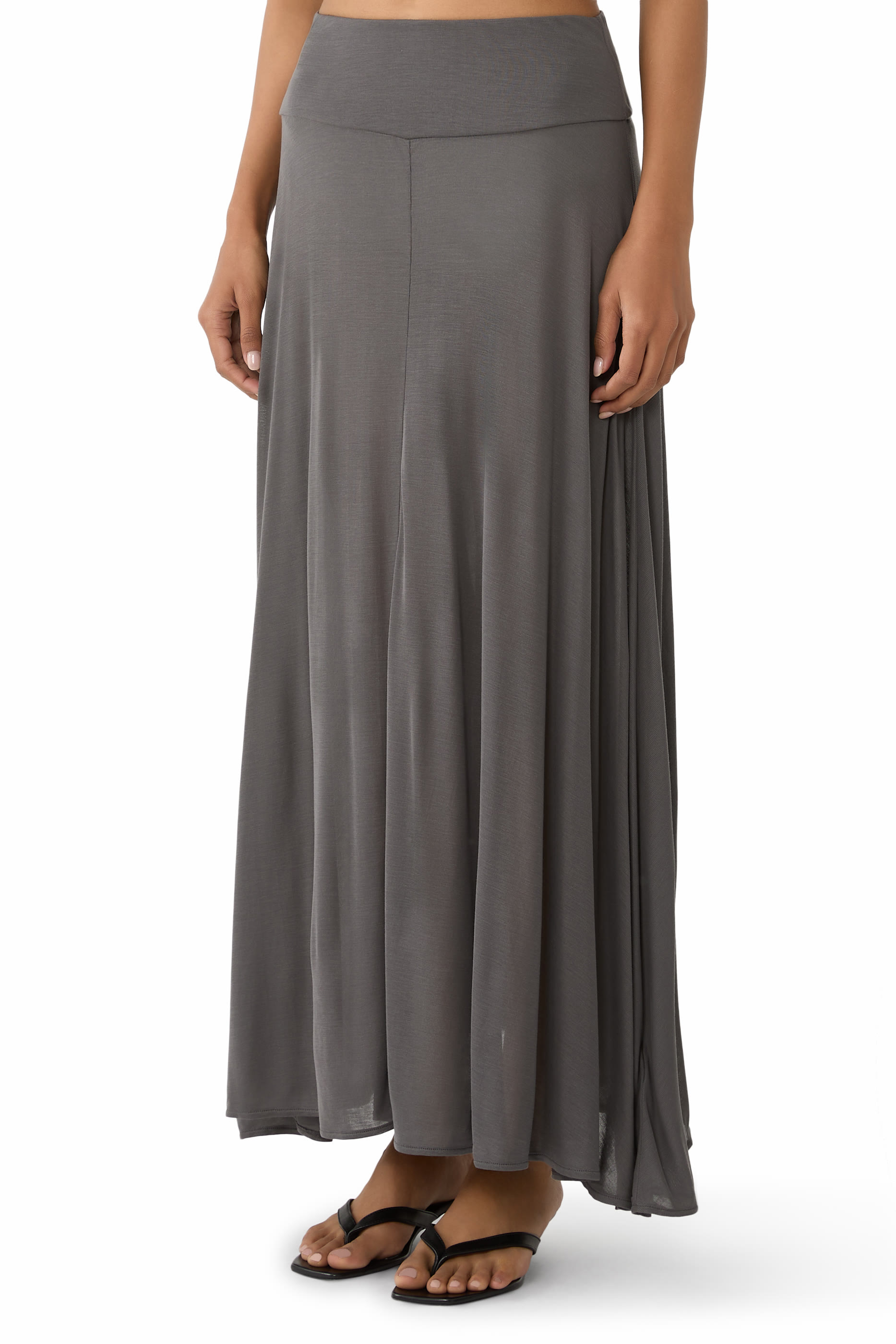 تنورة جيرسيه انسيابي