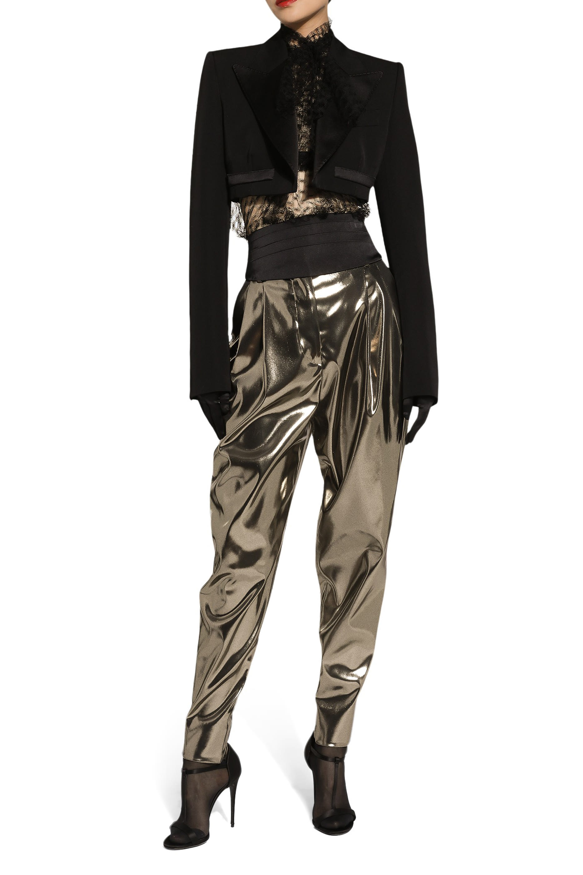 بلوزة بربطة فيونكة قماش شبكي