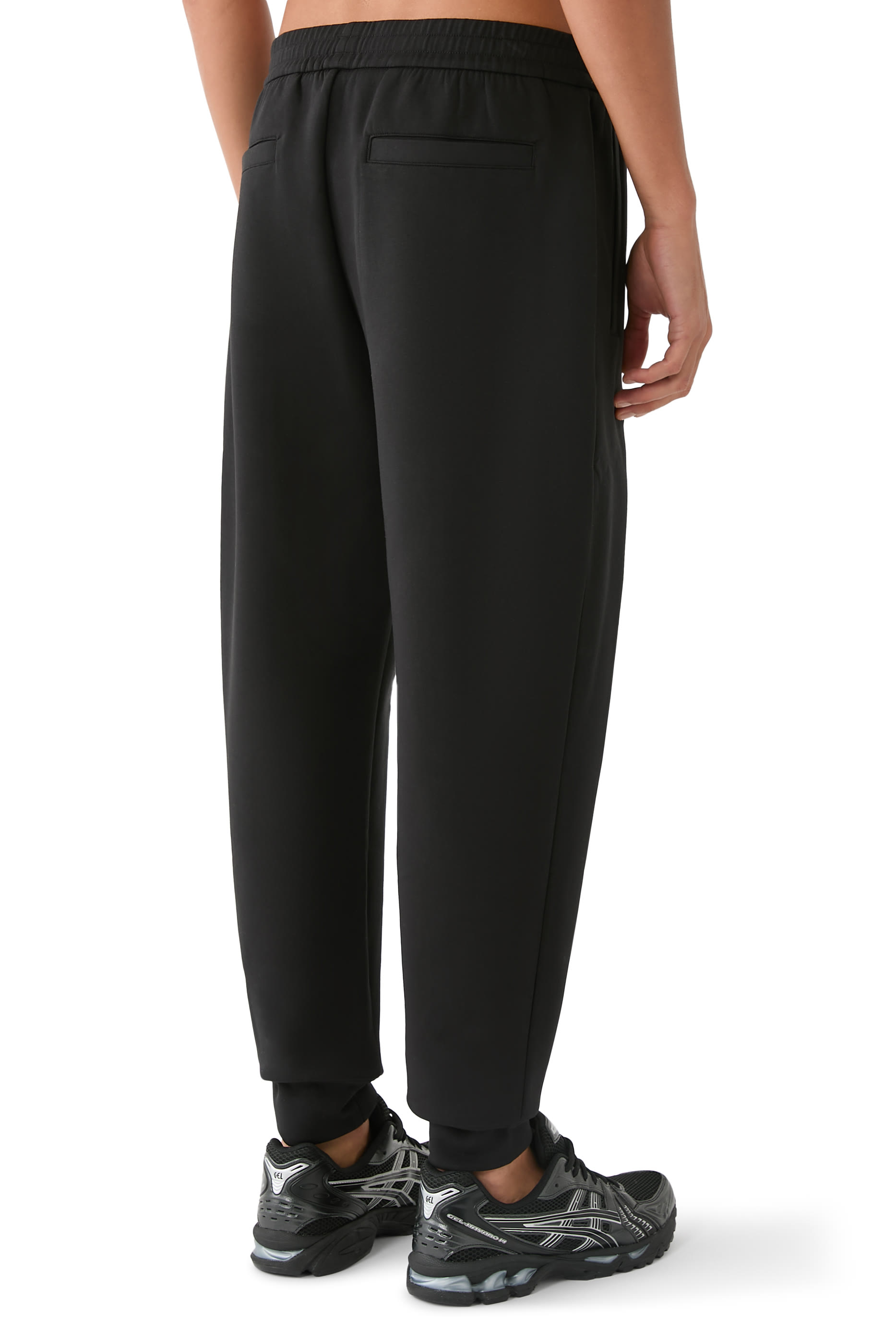 بنطال رياضي مطرز بشعار الماركة جيرسيه مزدوج