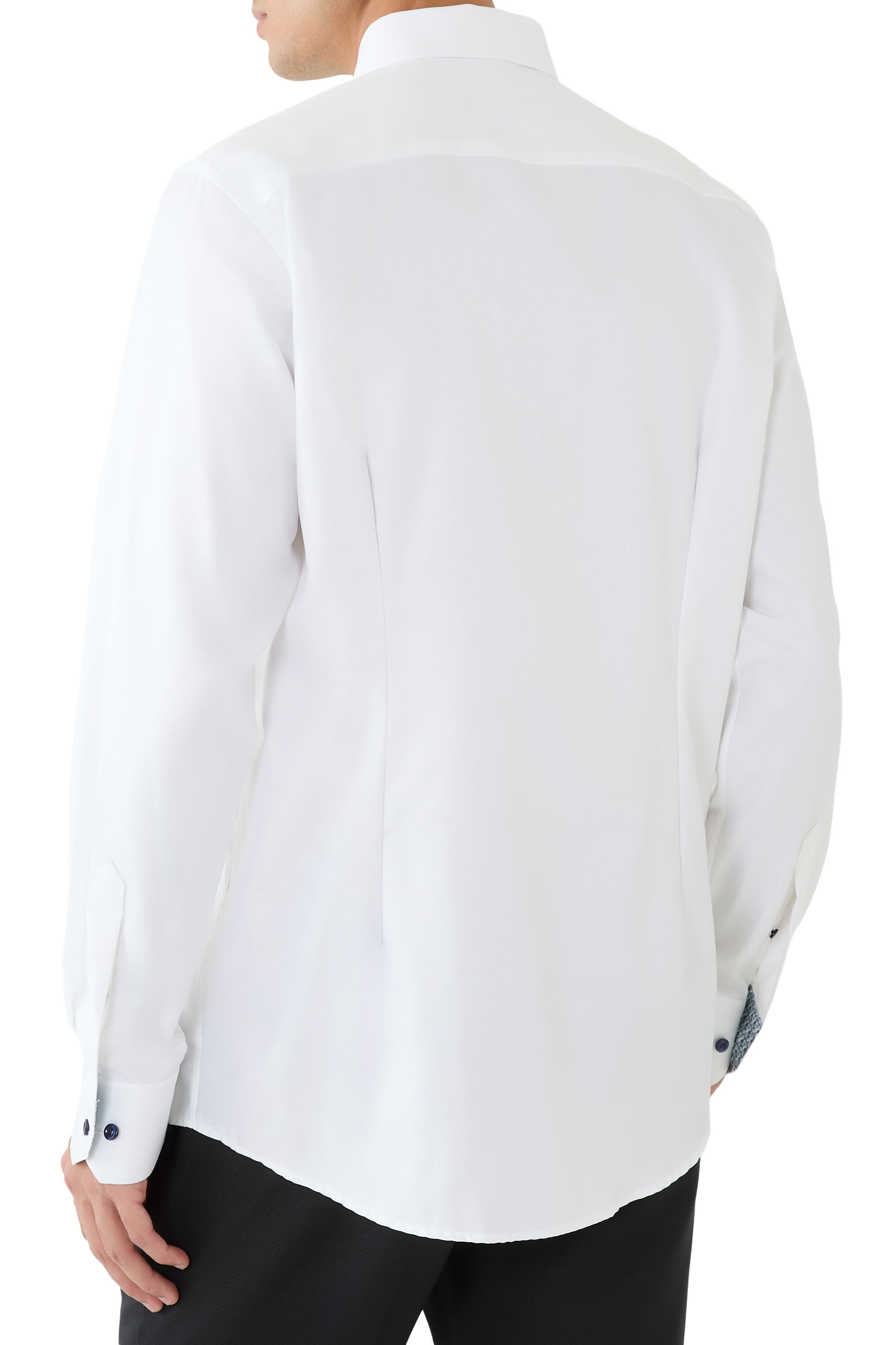 قميص تويل بارز الملمس بنقشة هندسية