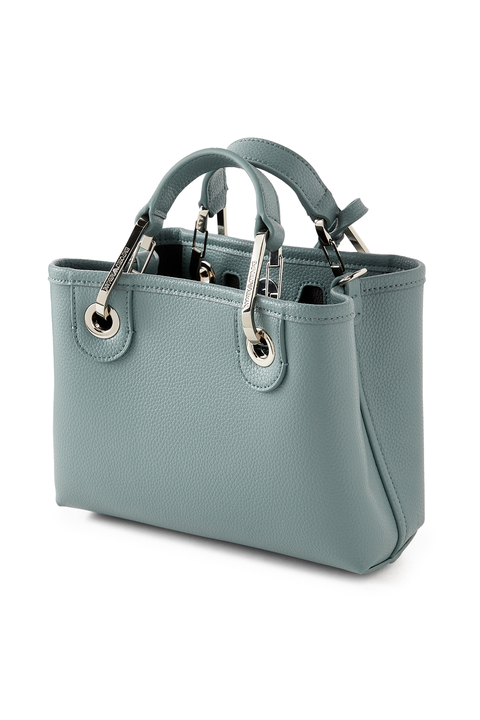 حقيبة يد صغيرة بنقشة شعار الماركة