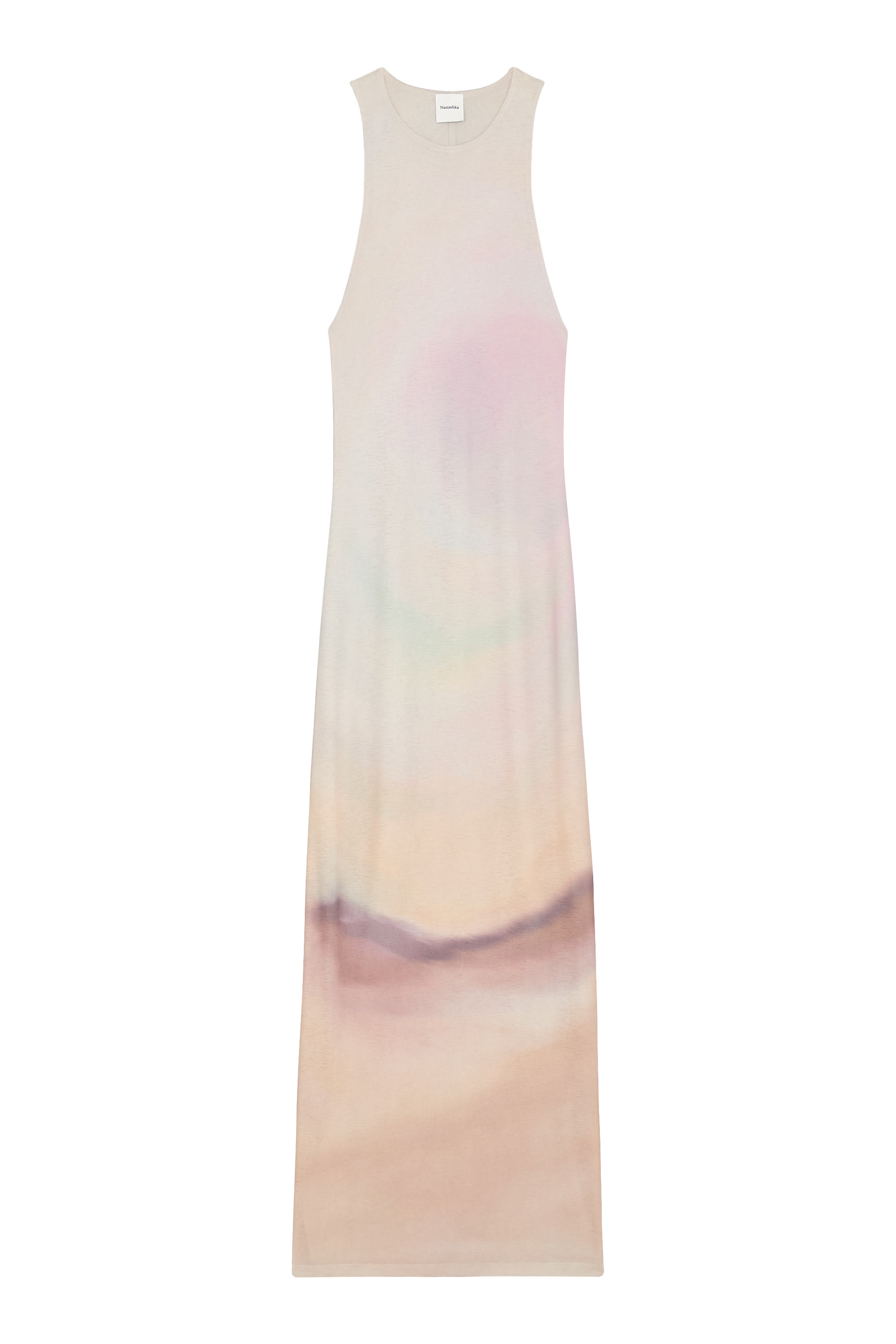 فستان بيش جيرسيه شبكي