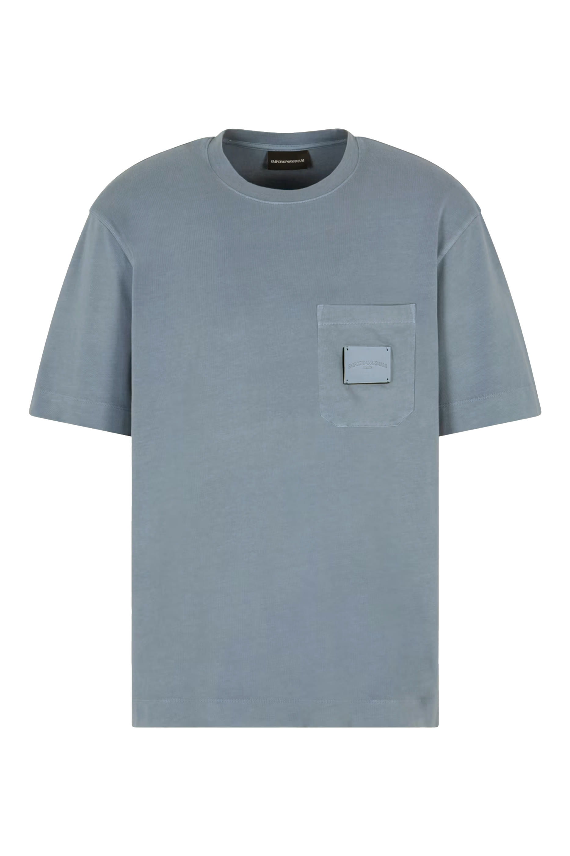 تيشيرت بأكمام قصيرة ورقعة شعار الماركة