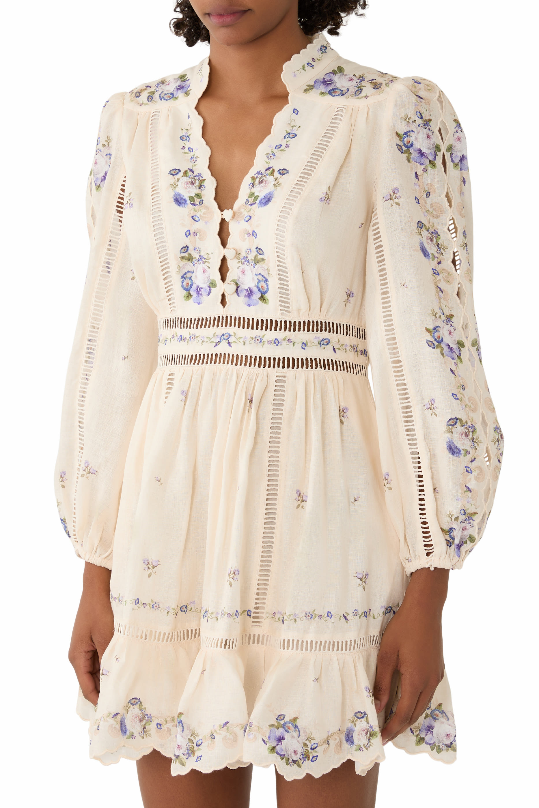 فستان بايشنس قصير بياقة عميقة