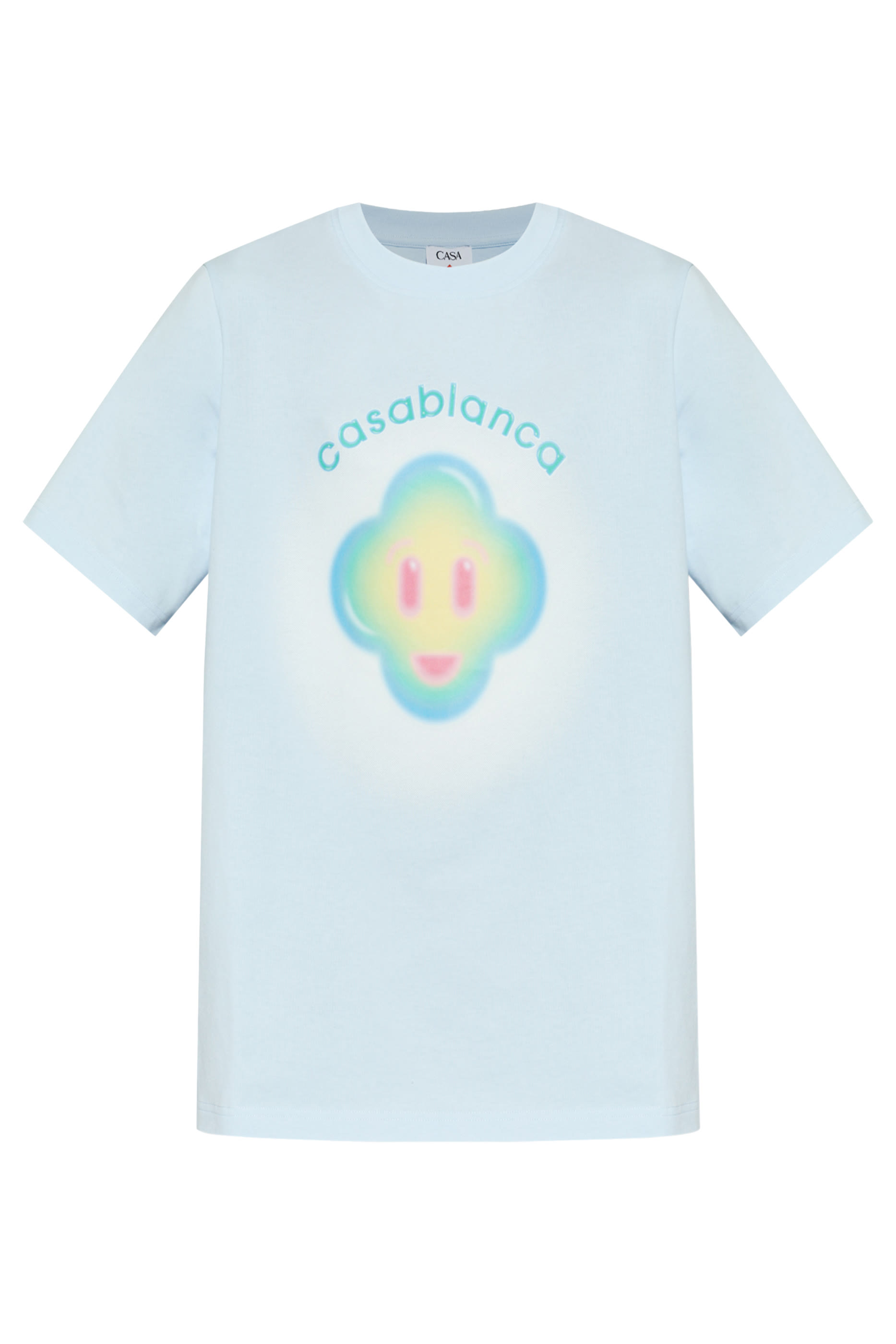 تيشيرت كلاسيكي بطبعة وجه ضاحك