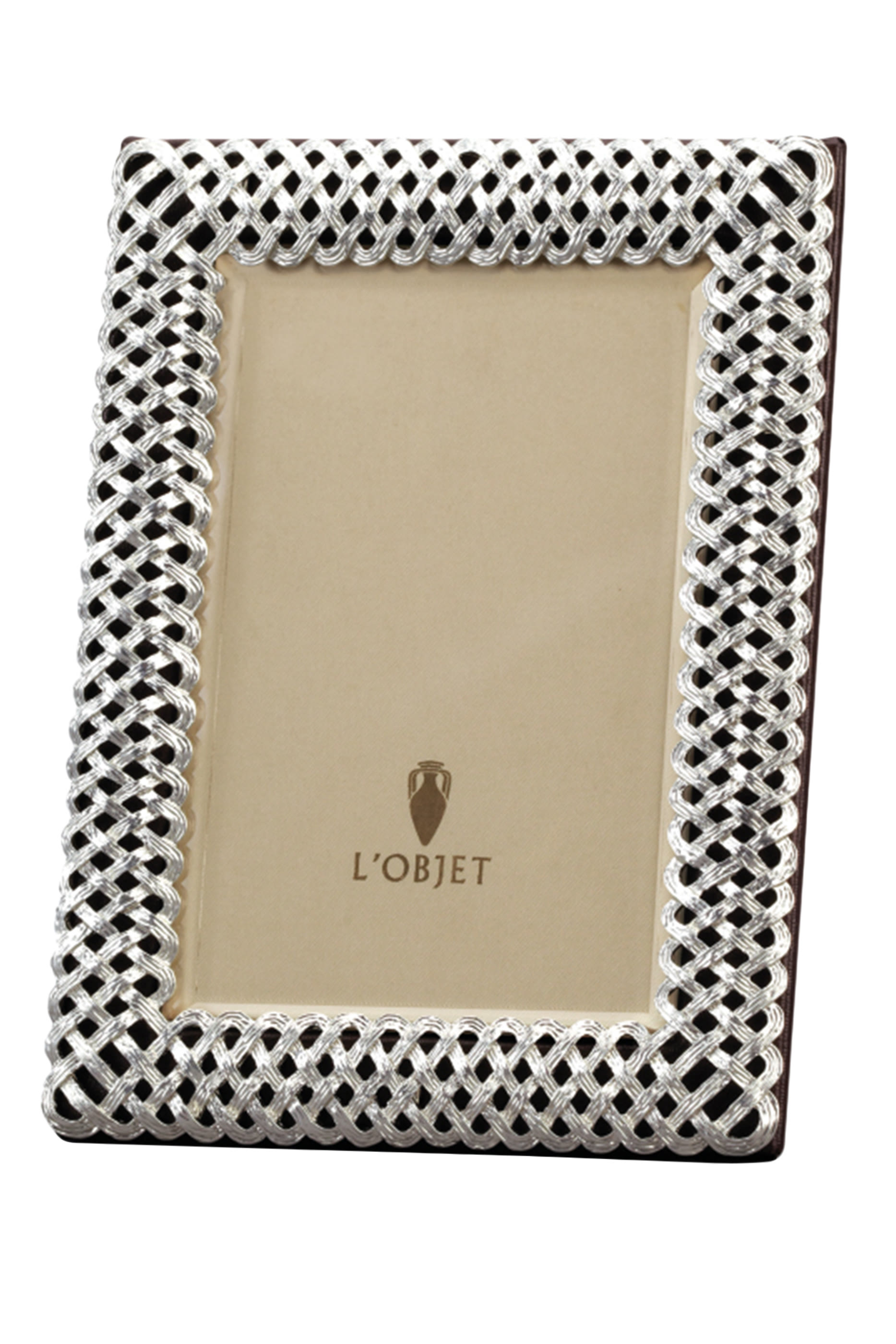 إطار صور 5 &times; 7 بلاتين بتصميم مجدول