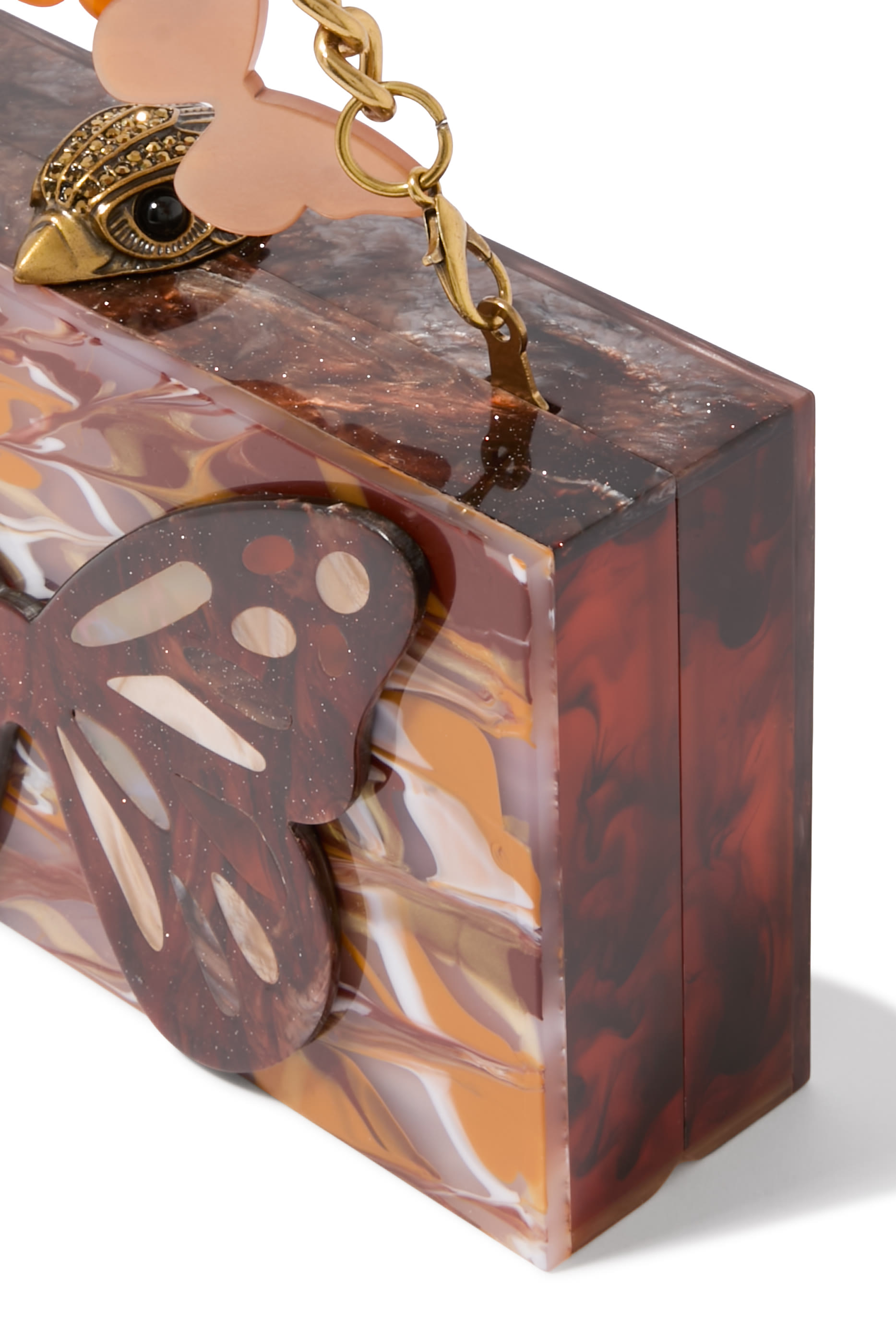 حقيبة كتف مزينة بفراشات