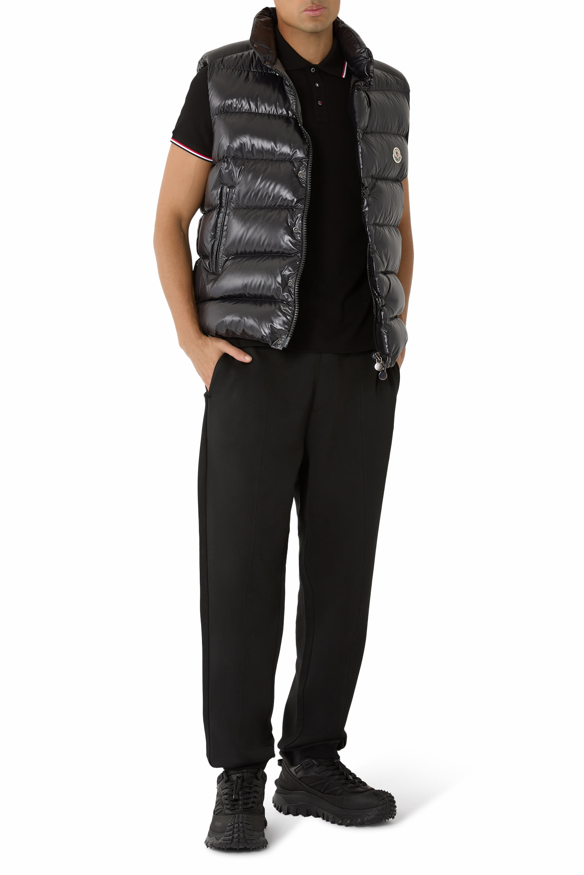 قميص بولو بحواف بثلاث ألوان قطن بيكيه