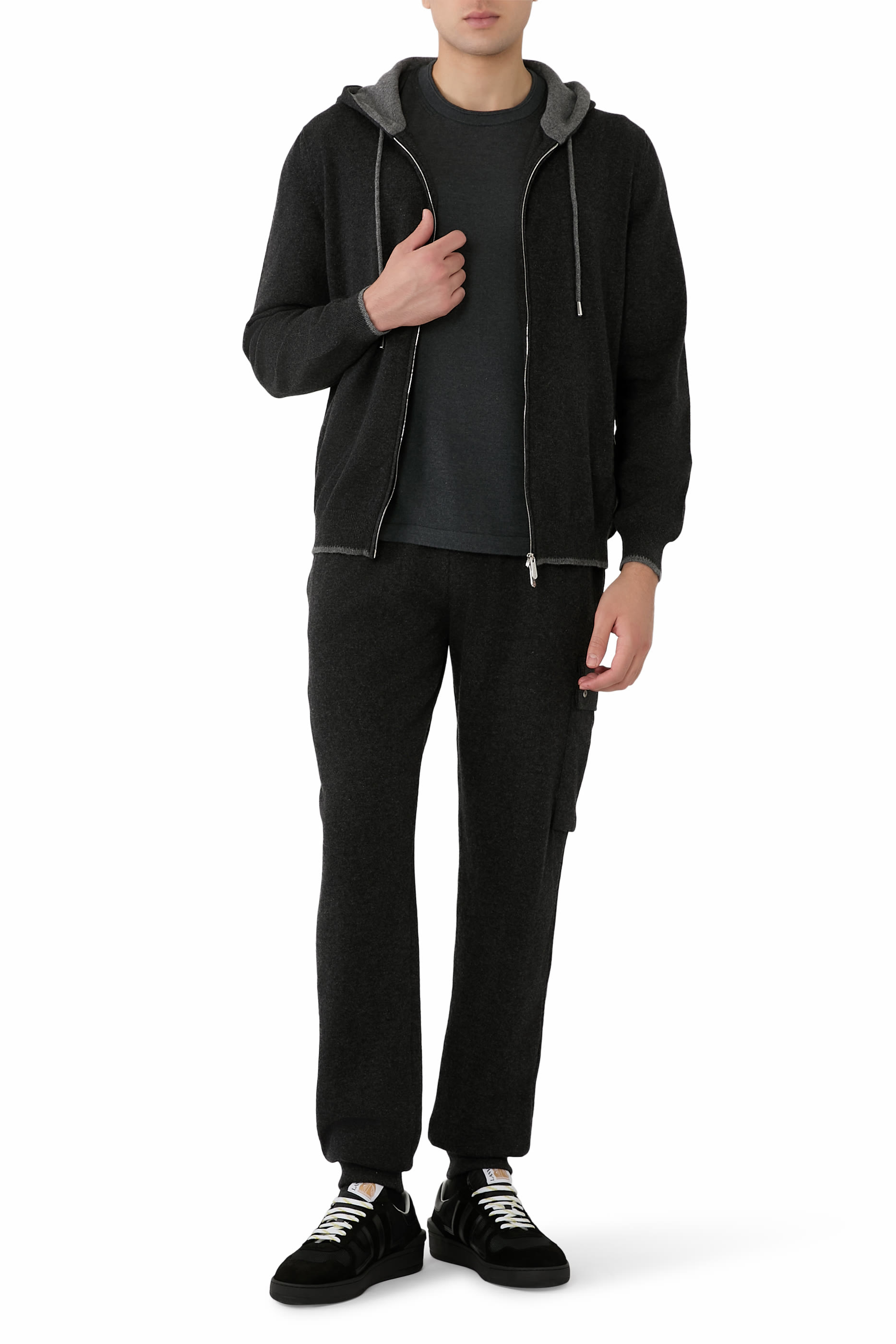 Full-Zip Cashmere Hoodie