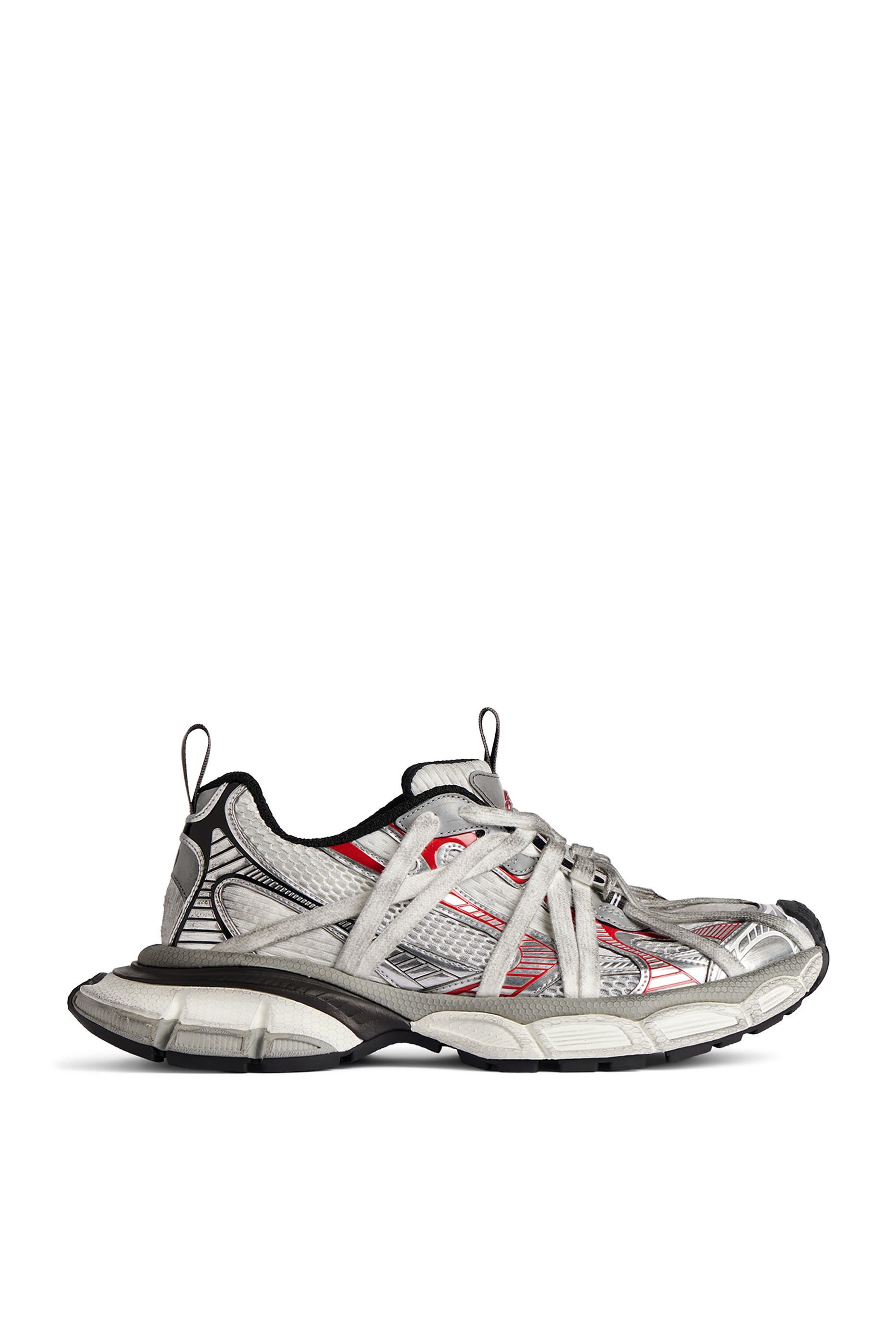 سنيكرز بأربطة كبيرة 3XL مزين بشعار الماركة للرجال 