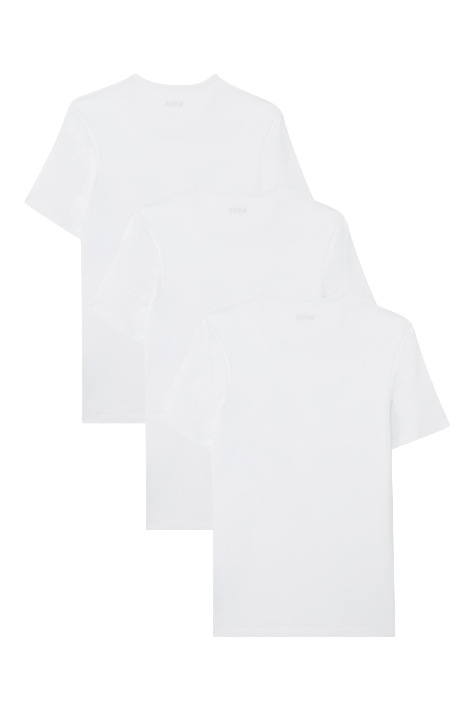 طقم تيشيرتات كلاسيكية بياقة ضيقة، 3 قطع