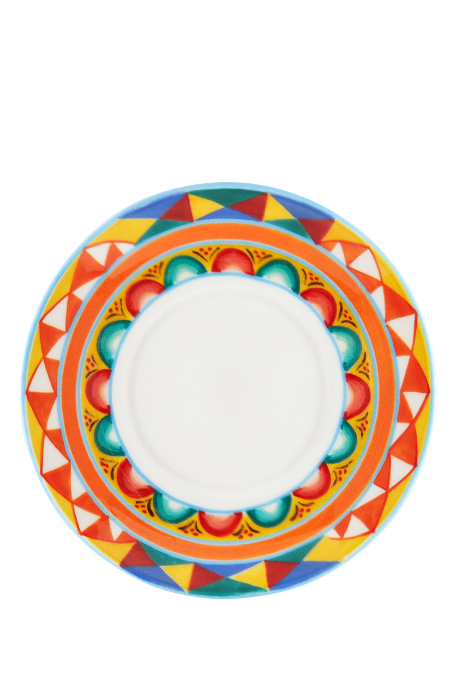 طقم فنجان وطبق قهوة بنقشة  كاريتو أرانسيو بورسلين فاخر