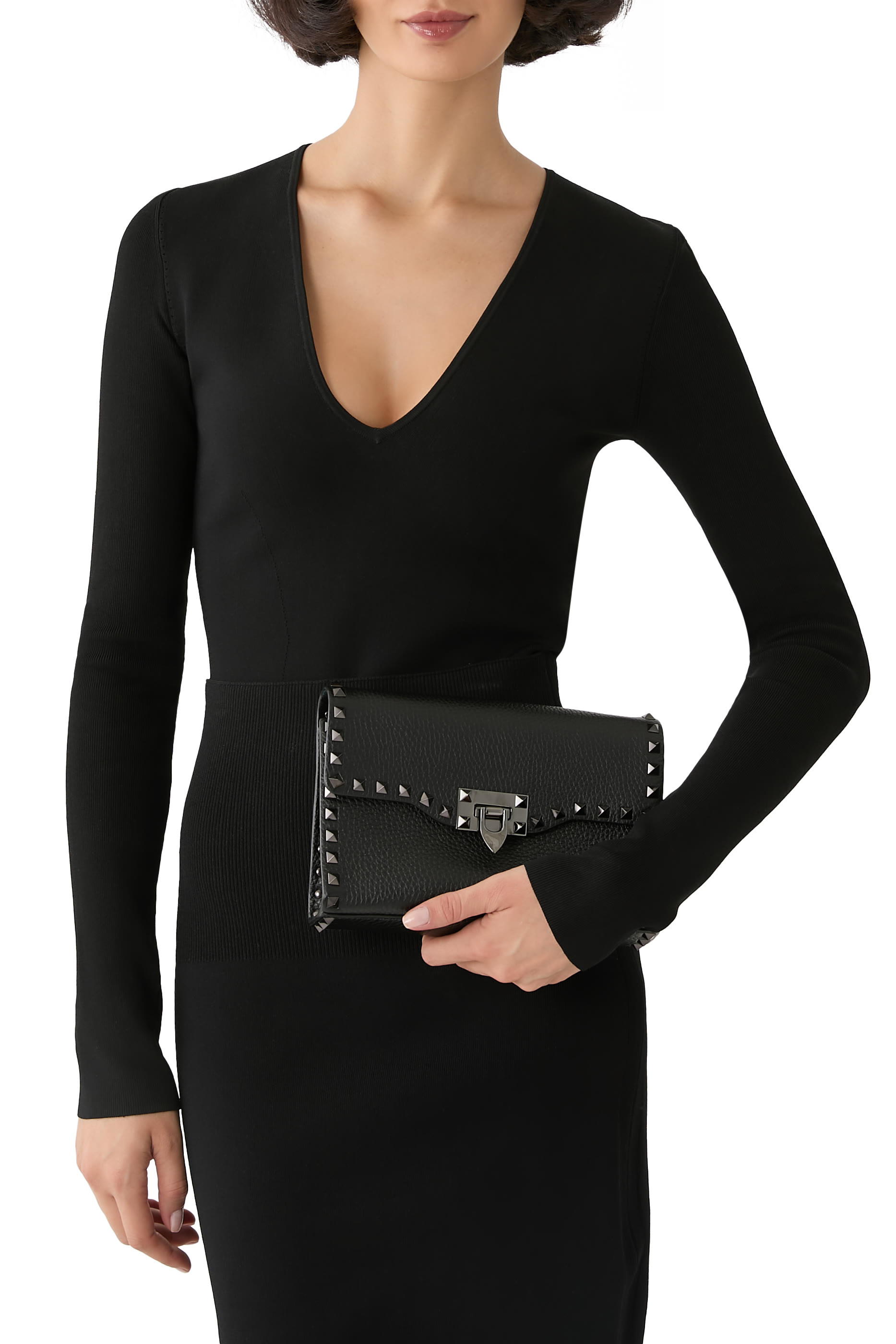 حقيبة كتف بحلي هرمية