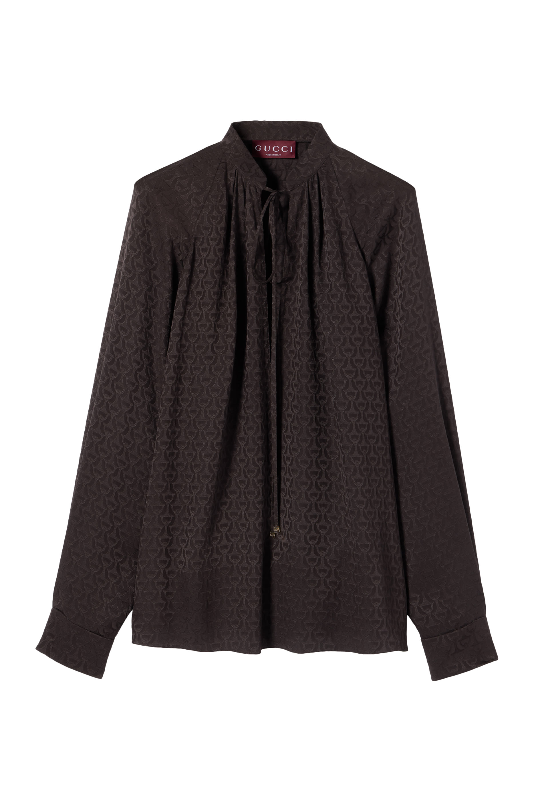 قميص بنقشة لجام الحصان حرير جاكار