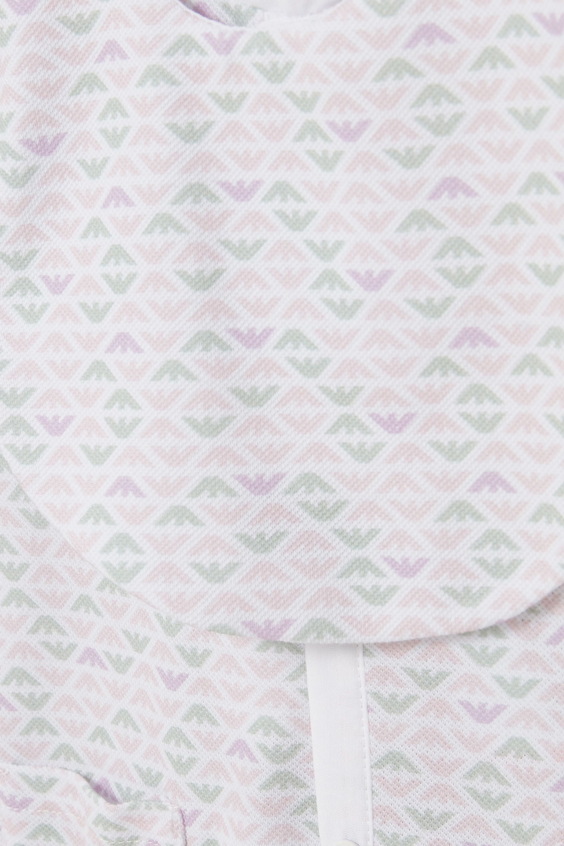 طقم أفرول ومريلة بشعار الماركة قطن للأطفال