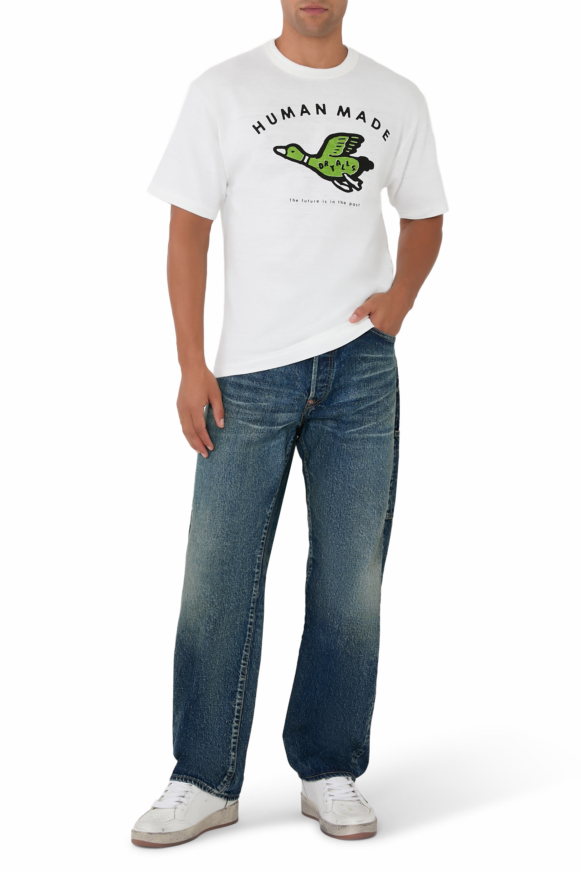 بنطال فوتور بقصة مستقيمة دنيم