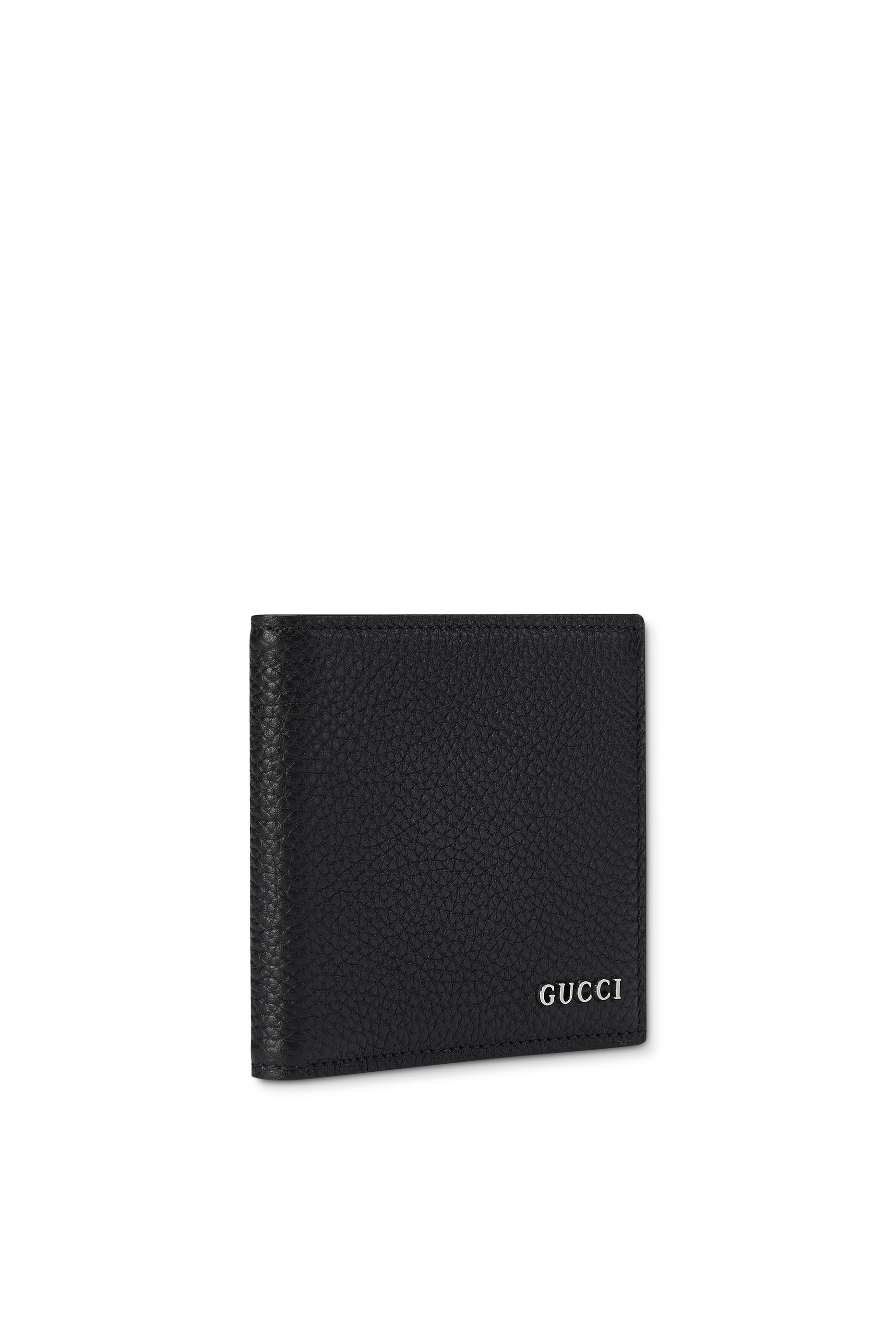 محفظة جلد بتصميم ثنائي الطي وشعار الماركة