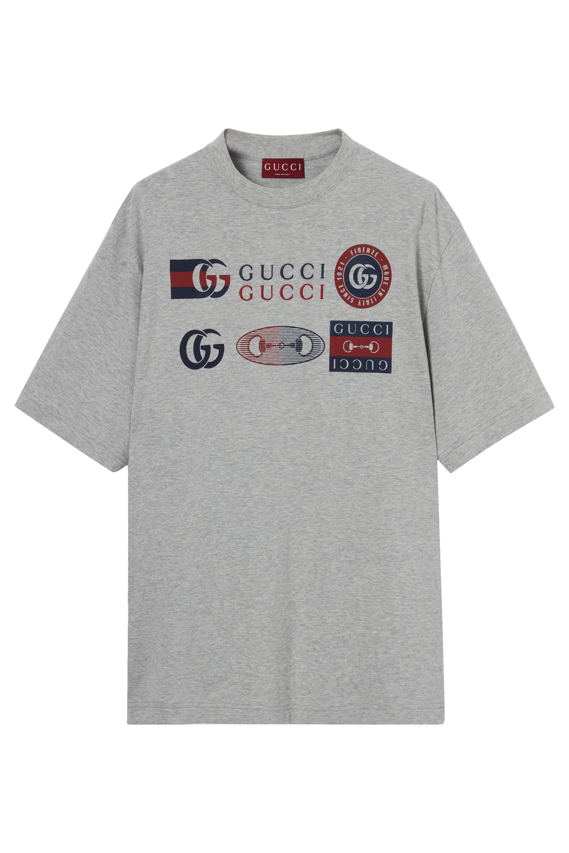 تيشيرت بنقشة شعار الماركة قطن جيرسيه