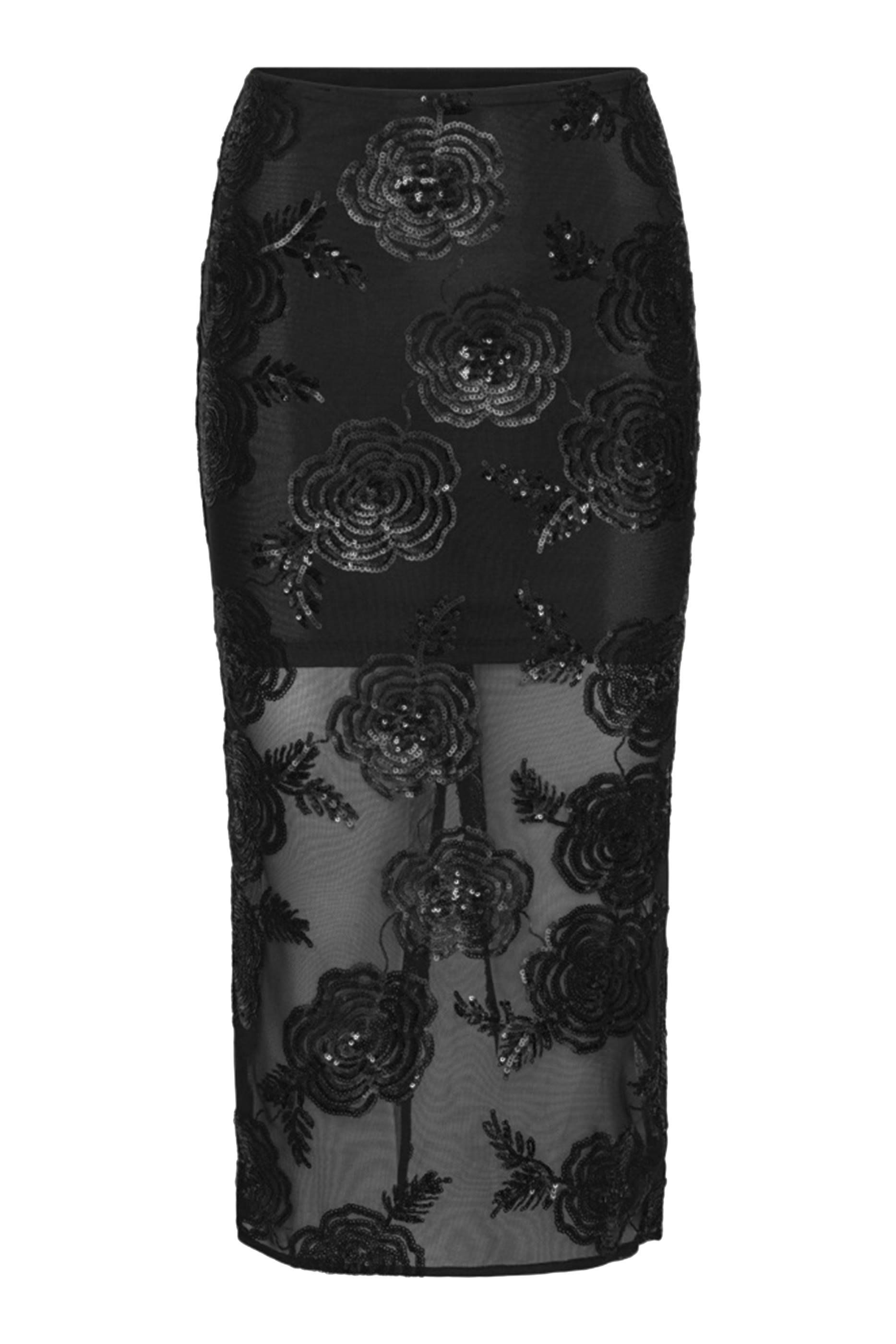 تنورة متوسطة الطول بترتر