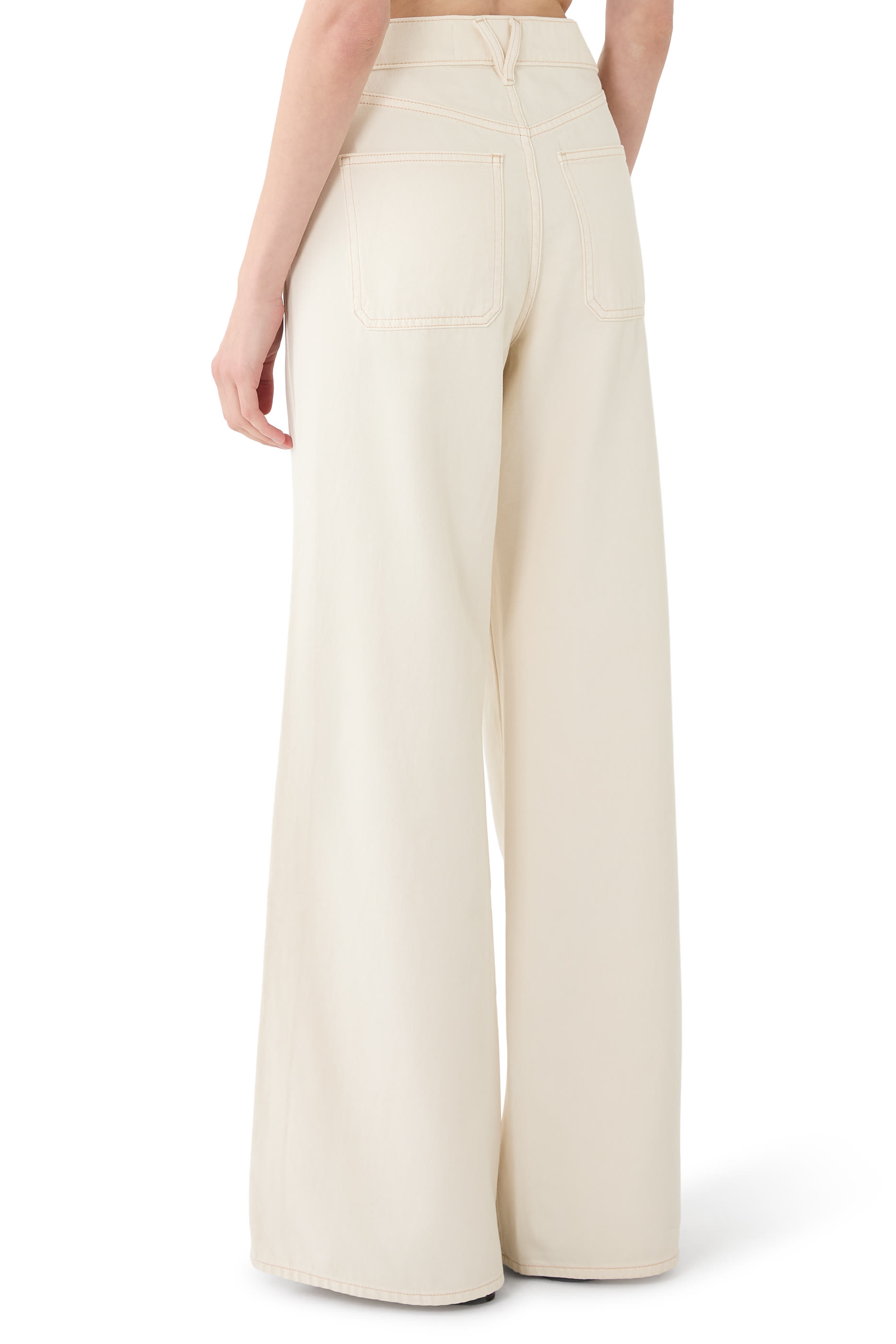 بنطال جينز كيسي بقصة ساق مستقيمة