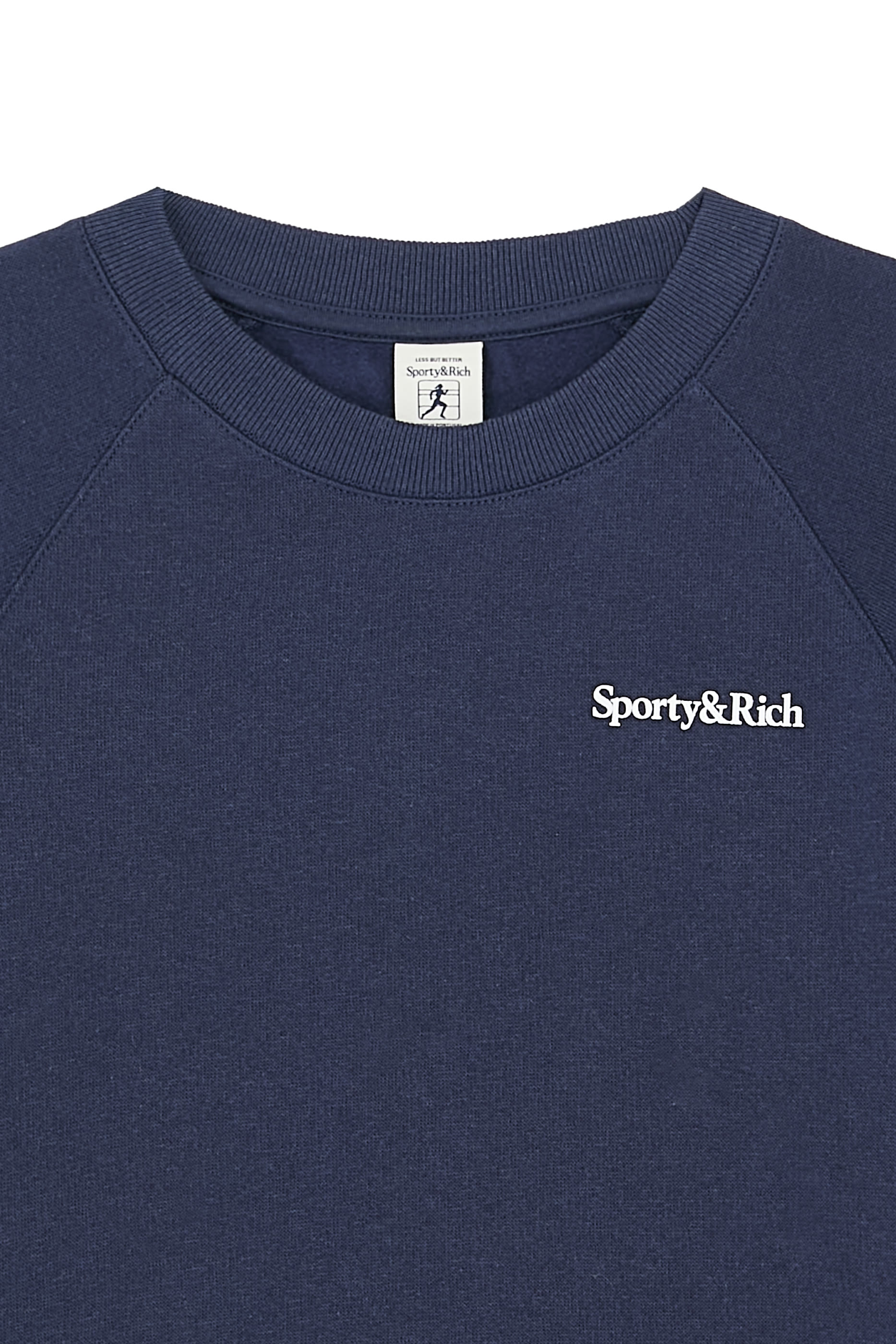 سويت شيرت بياقة ضيقة وشعار الماركة المطرز للأطفال