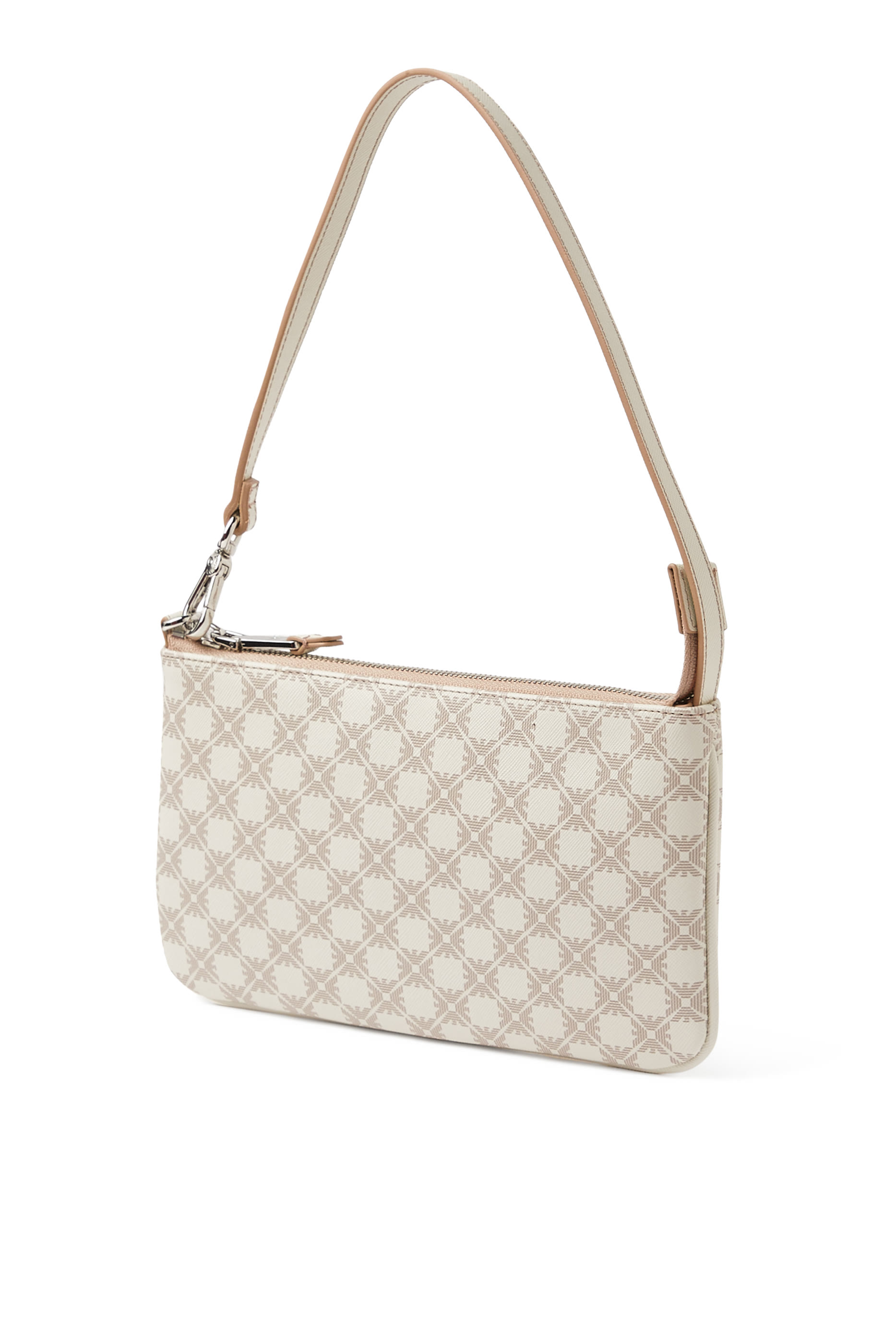 حقيبة كتف مزينة بحروف شعار الماركة بحجم صغير