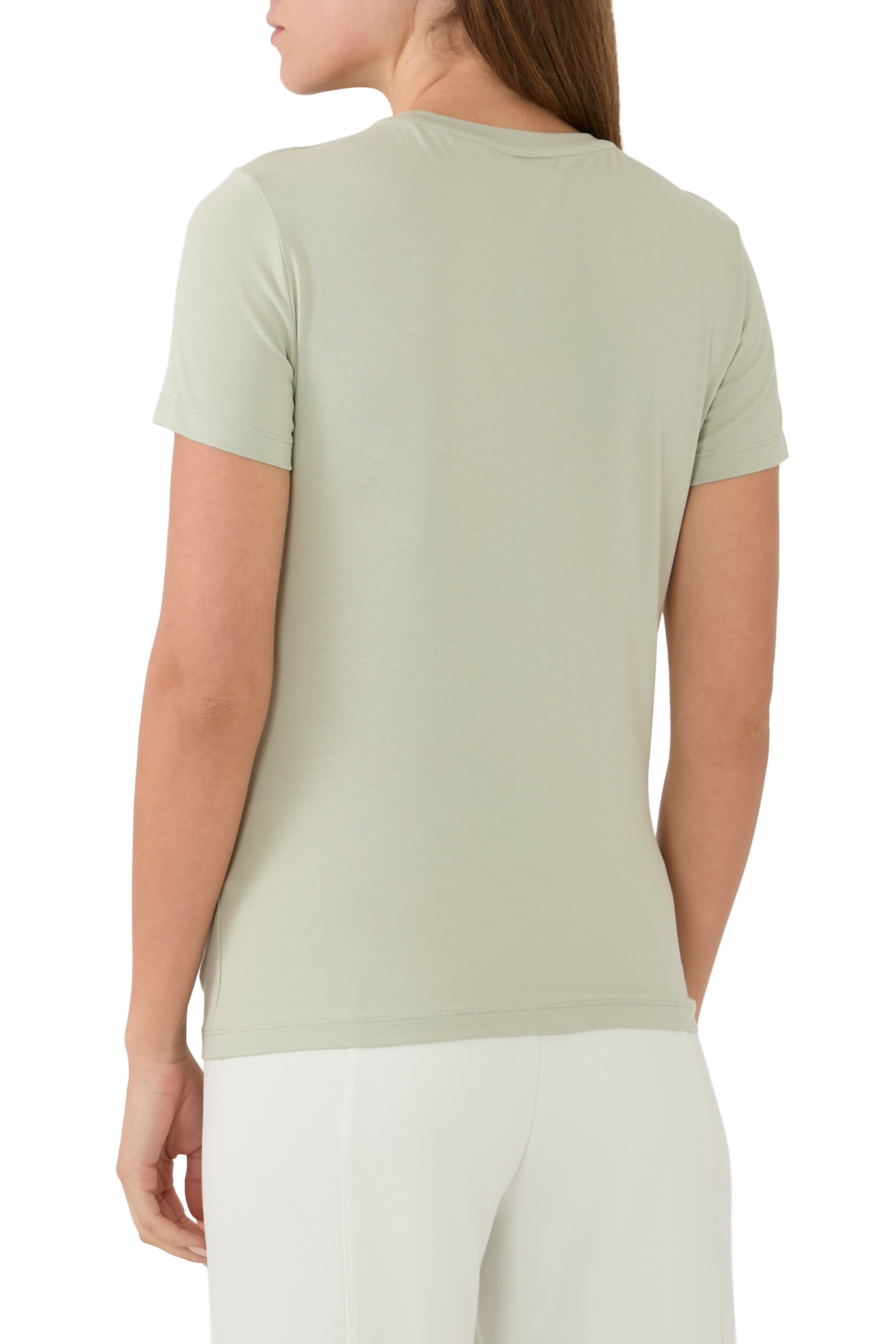 تيشيرت بنقشة شعار الماركة الغرافيكية اللامعة